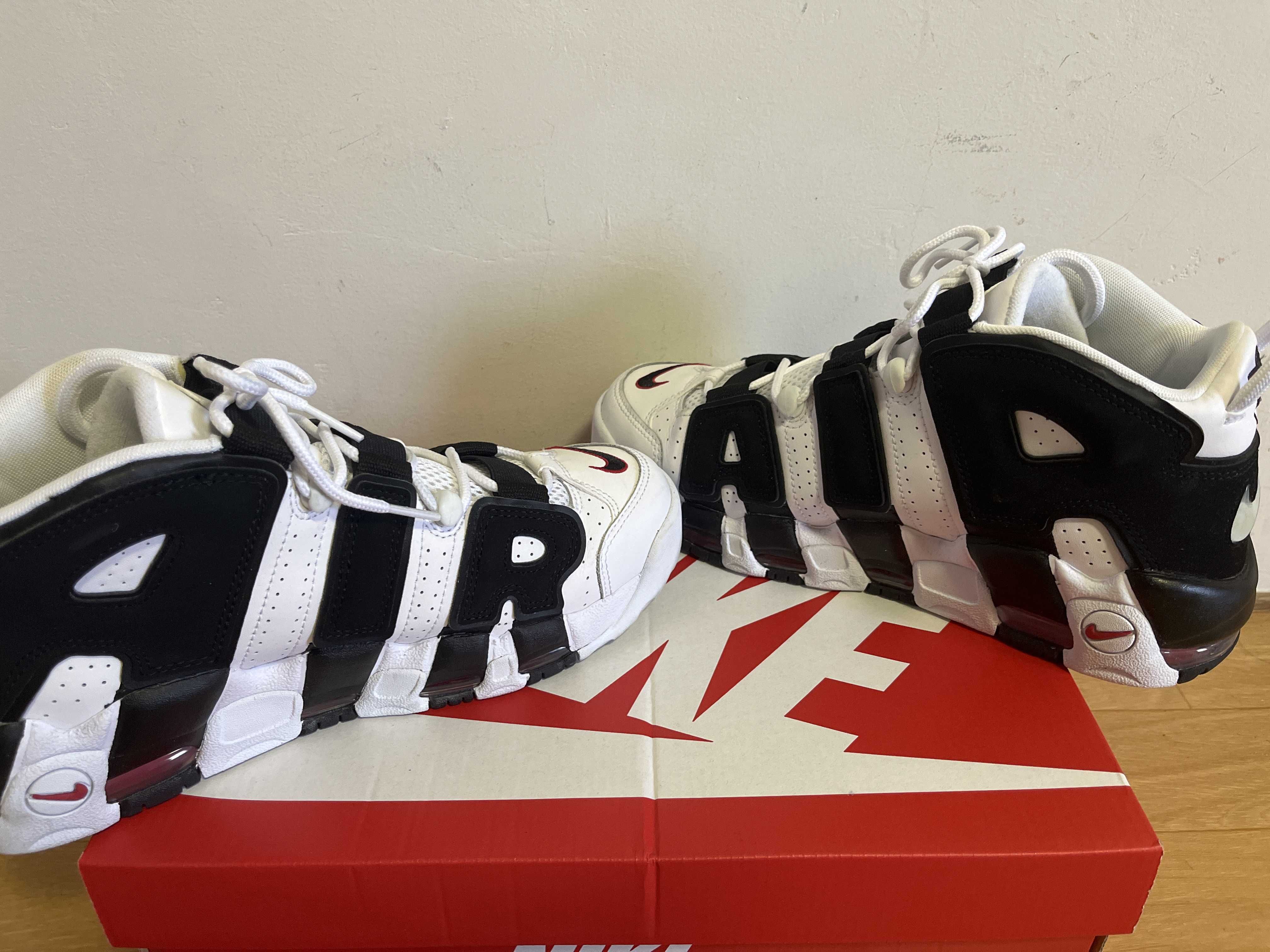 NIKE AIR MORE UPTEMPO "WHITE/BLACK/UNIVERSITY RED"(2020)