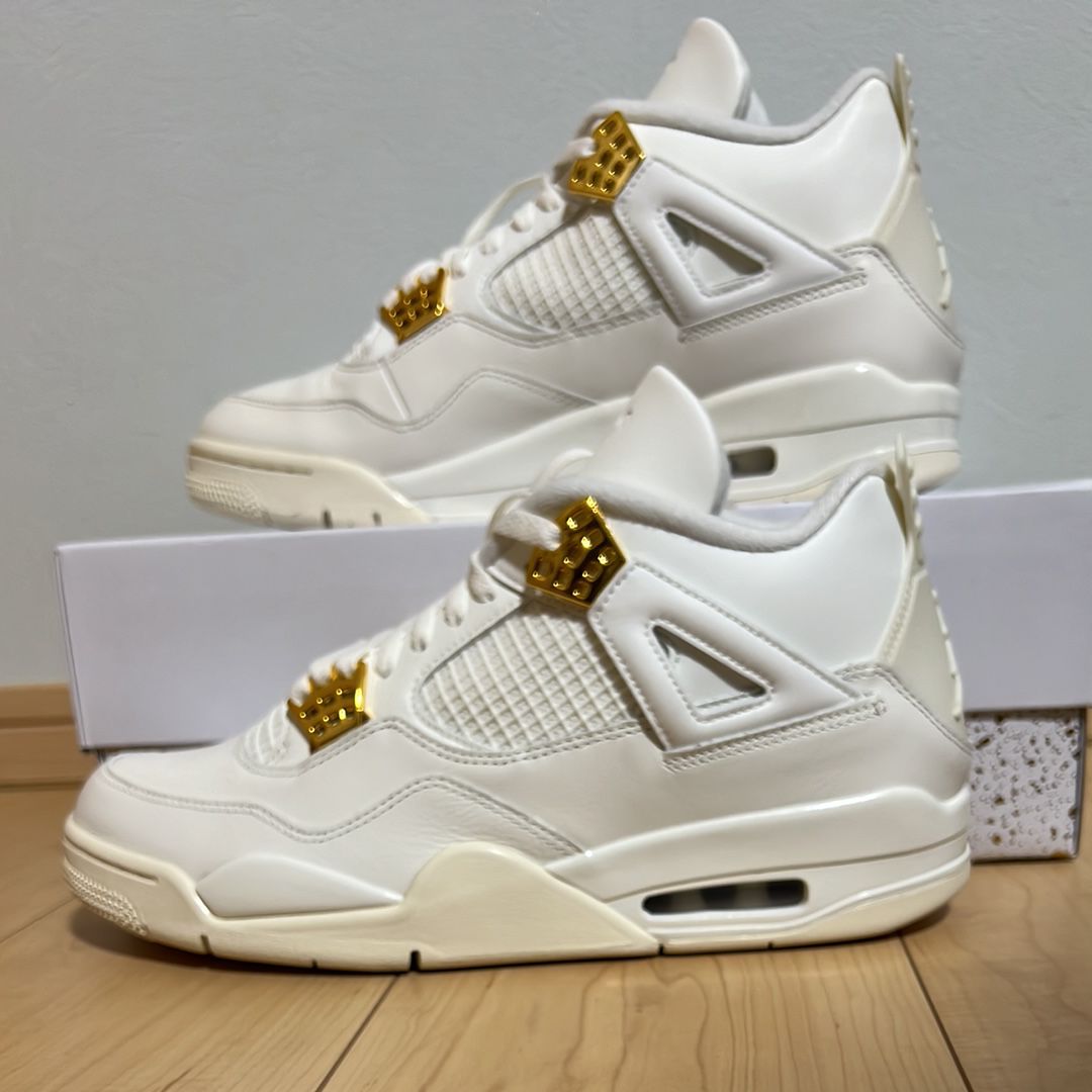Nike Women's Air Jordan 4 Retro "White & Gold"