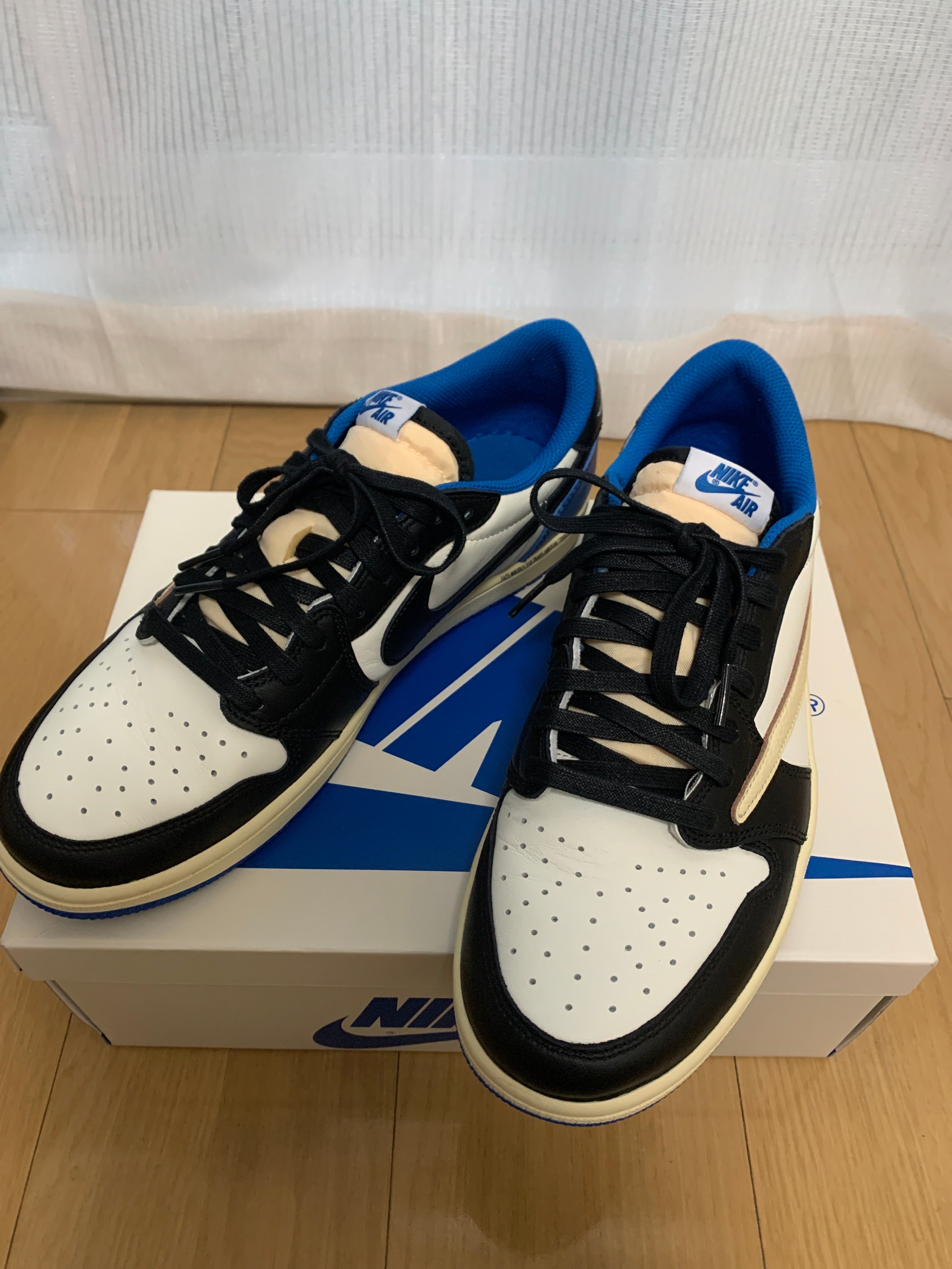 Travis Scott × fragment design × Nike Air Jordan 1 Low OG SP "Military Blue"