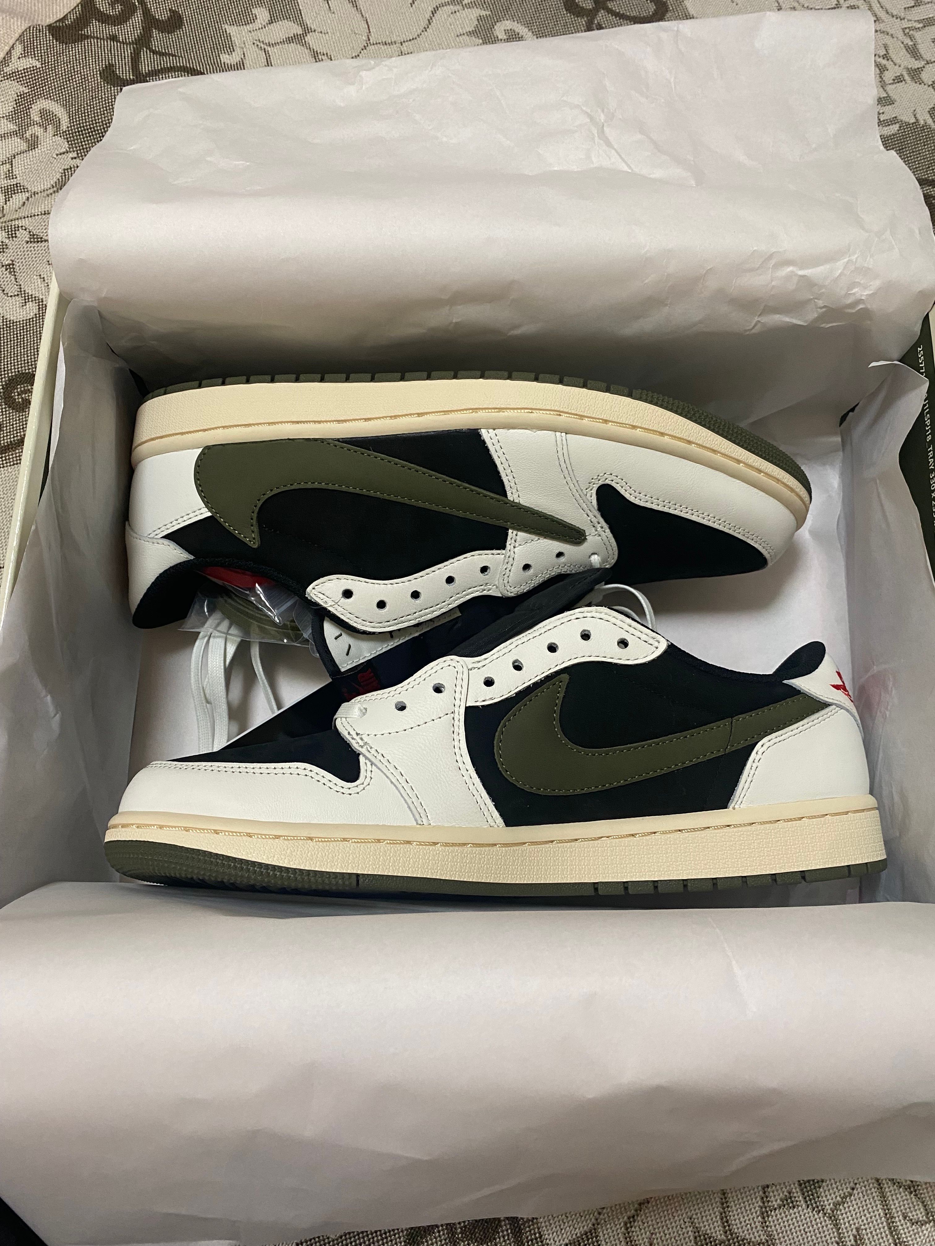 Travis Scott × Nike Women's Air Jordan 1 Low OG "Medium Olive"