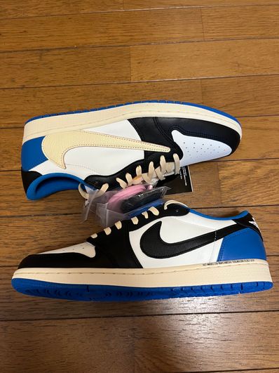 Travis Scott × fragment design × Nike Air Jordan 1 Low OG SP "Military Blue"