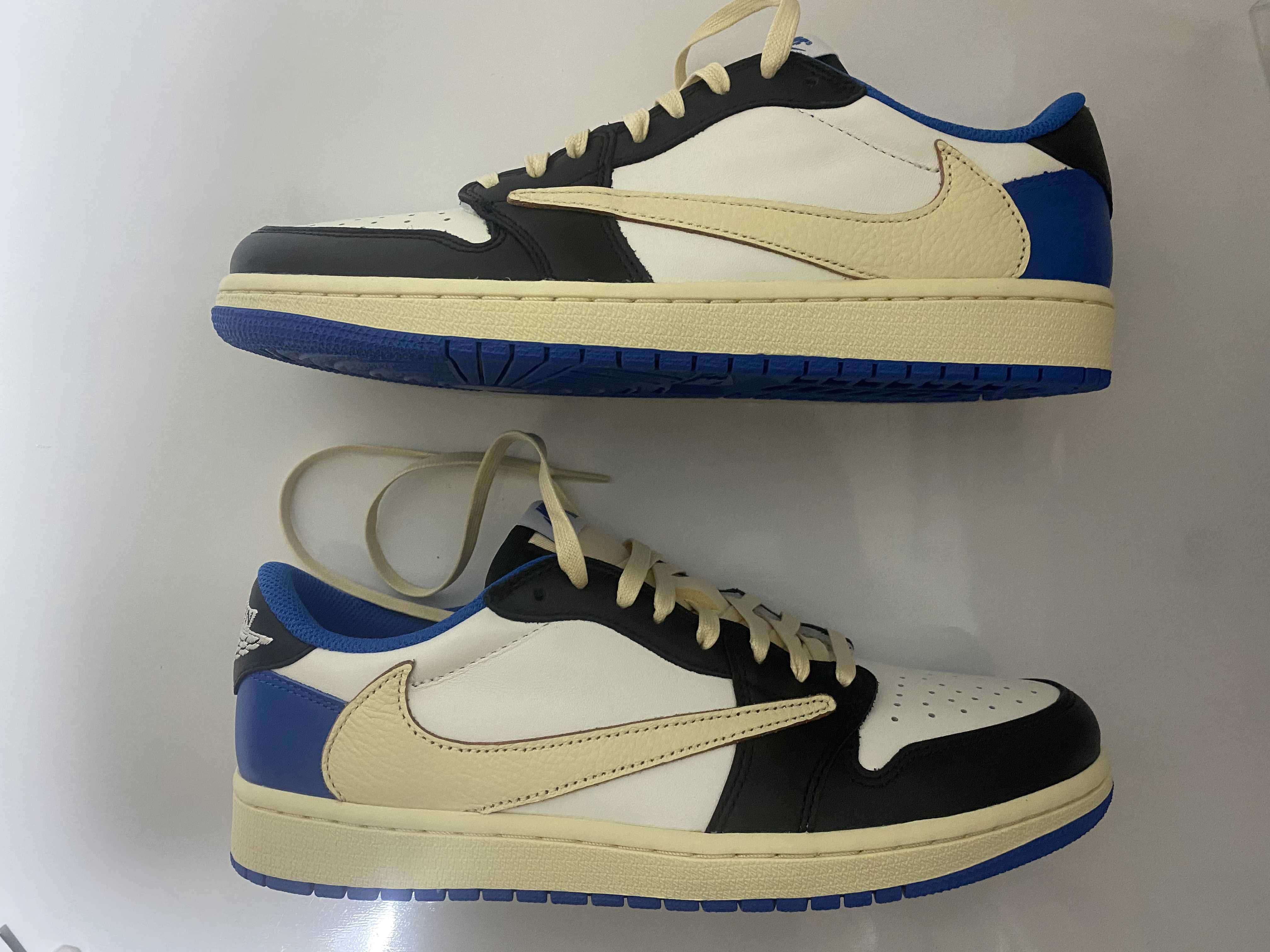 Travis Scott × fragment design × Nike Air Jordan 1 Low OG SP "Military Blue"