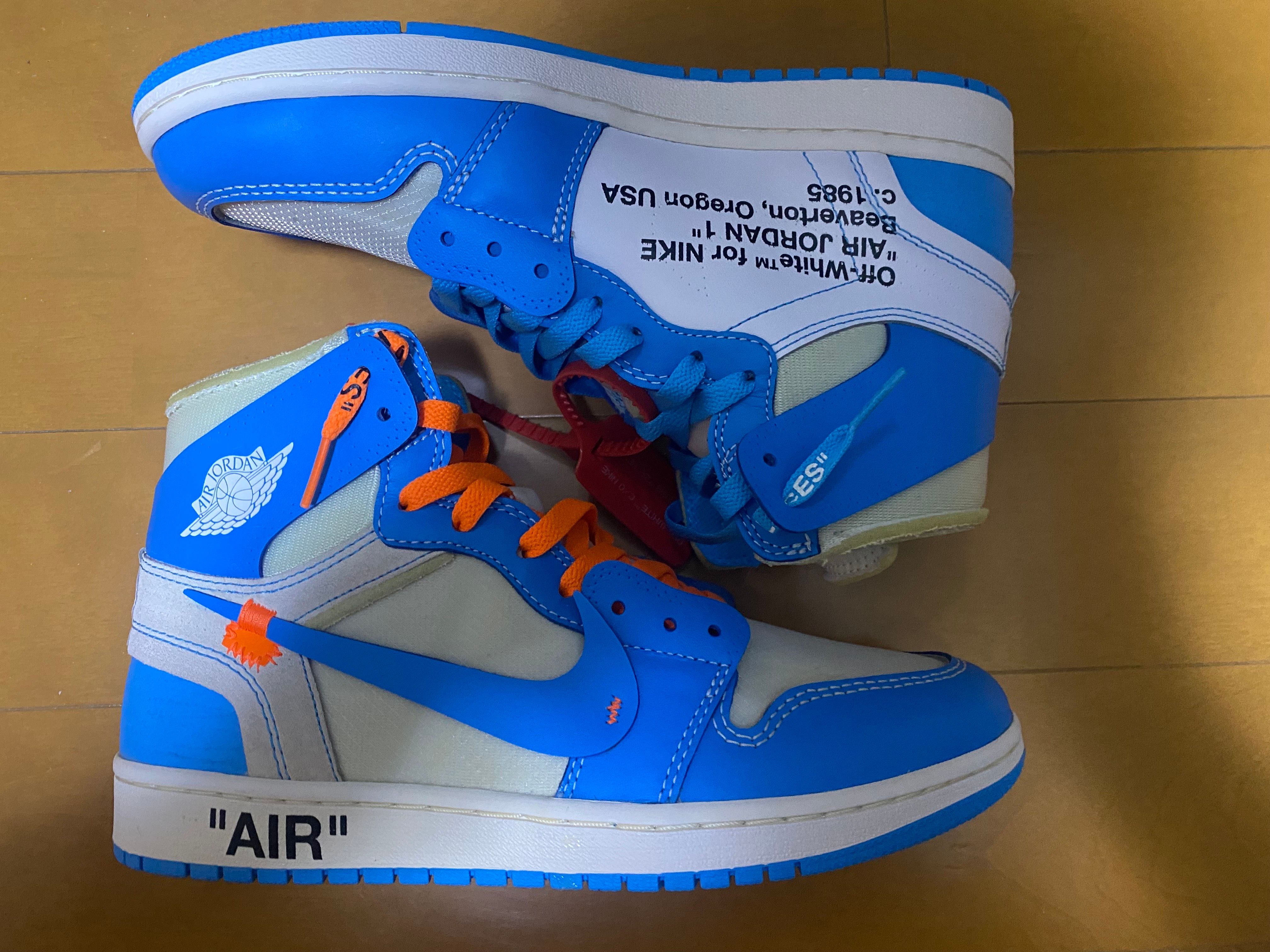 Off-White × Nike Air Jordan 1 High UNC "White/Dark Powder Blue"
