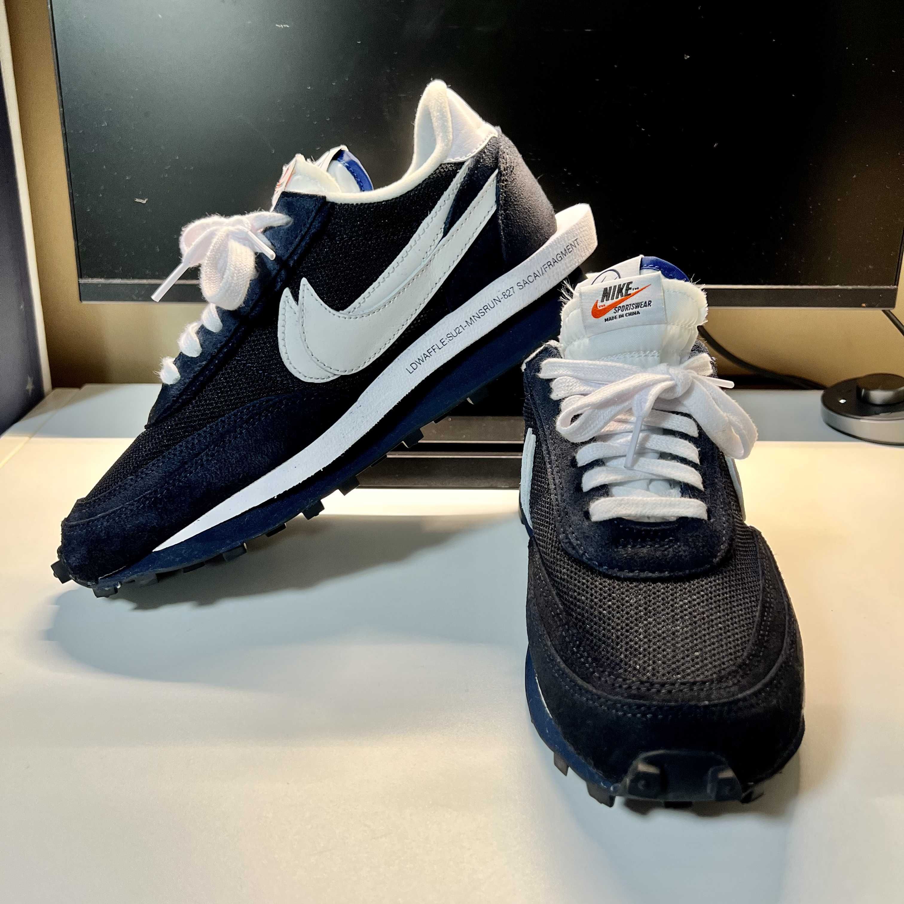 Fragment × sacai × Nike LD Waffle "Blackended Blue"