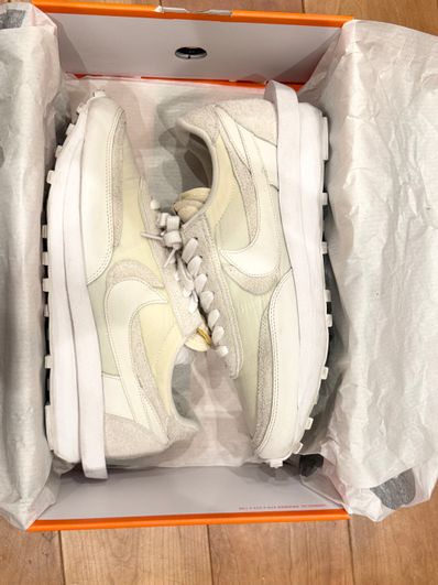 sacai × Nike LDV Waffle "Triple White"