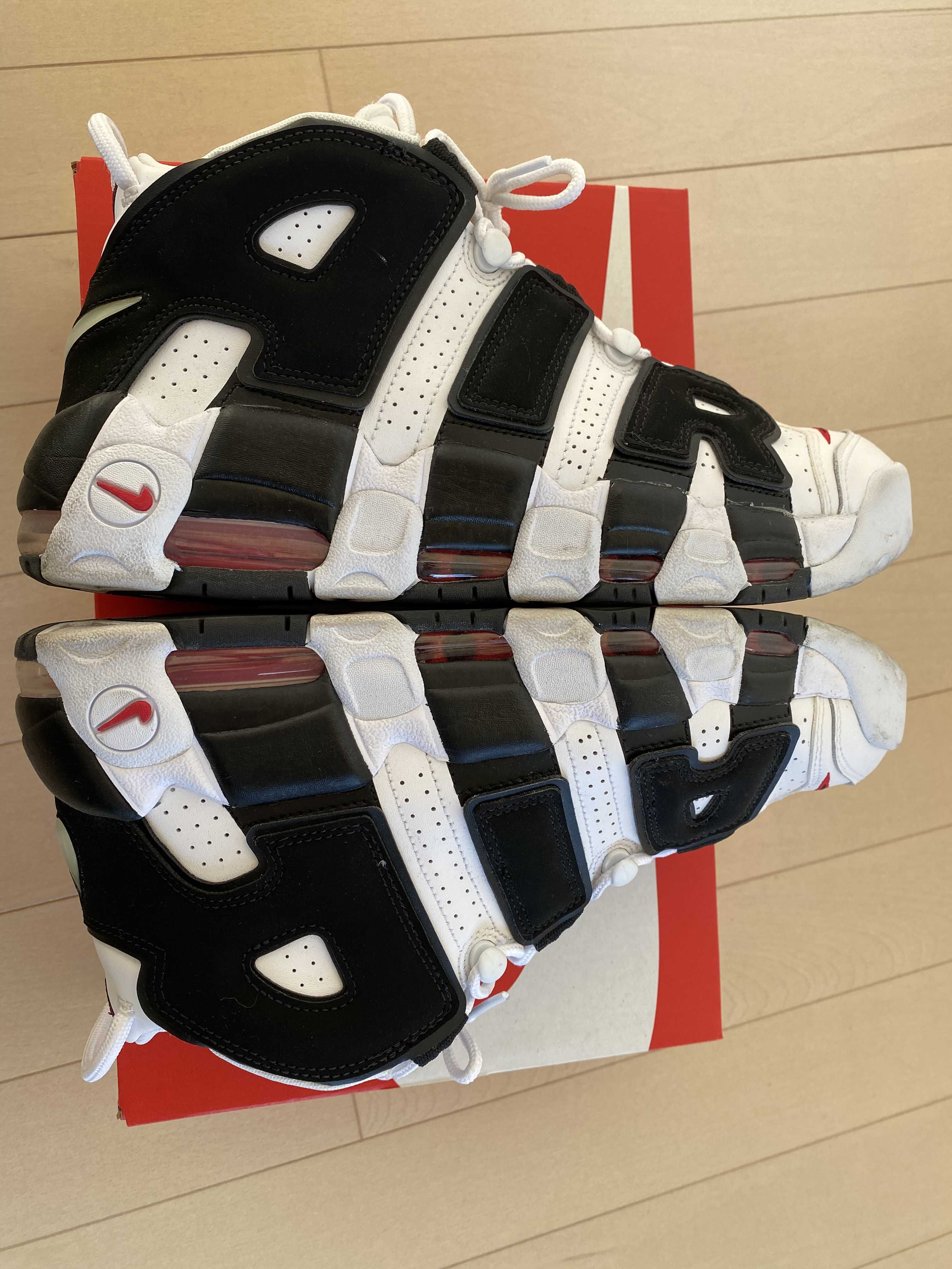 NIKE AIR MORE UPTEMPO "WHITE/BLACK/UNIVERSITY RED"(2020)