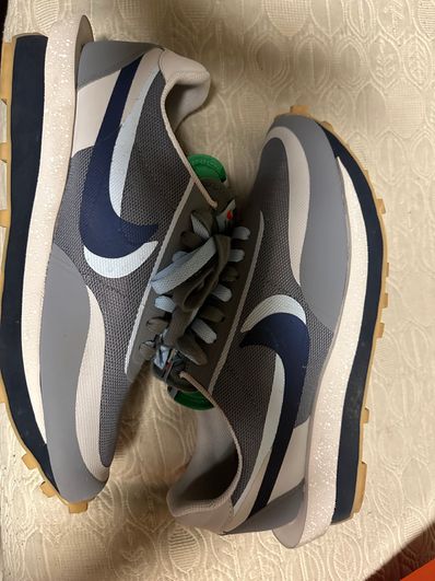 CLOT × Sacai × Nike LD Waffle "Grey Obsidian/Cool Grey"