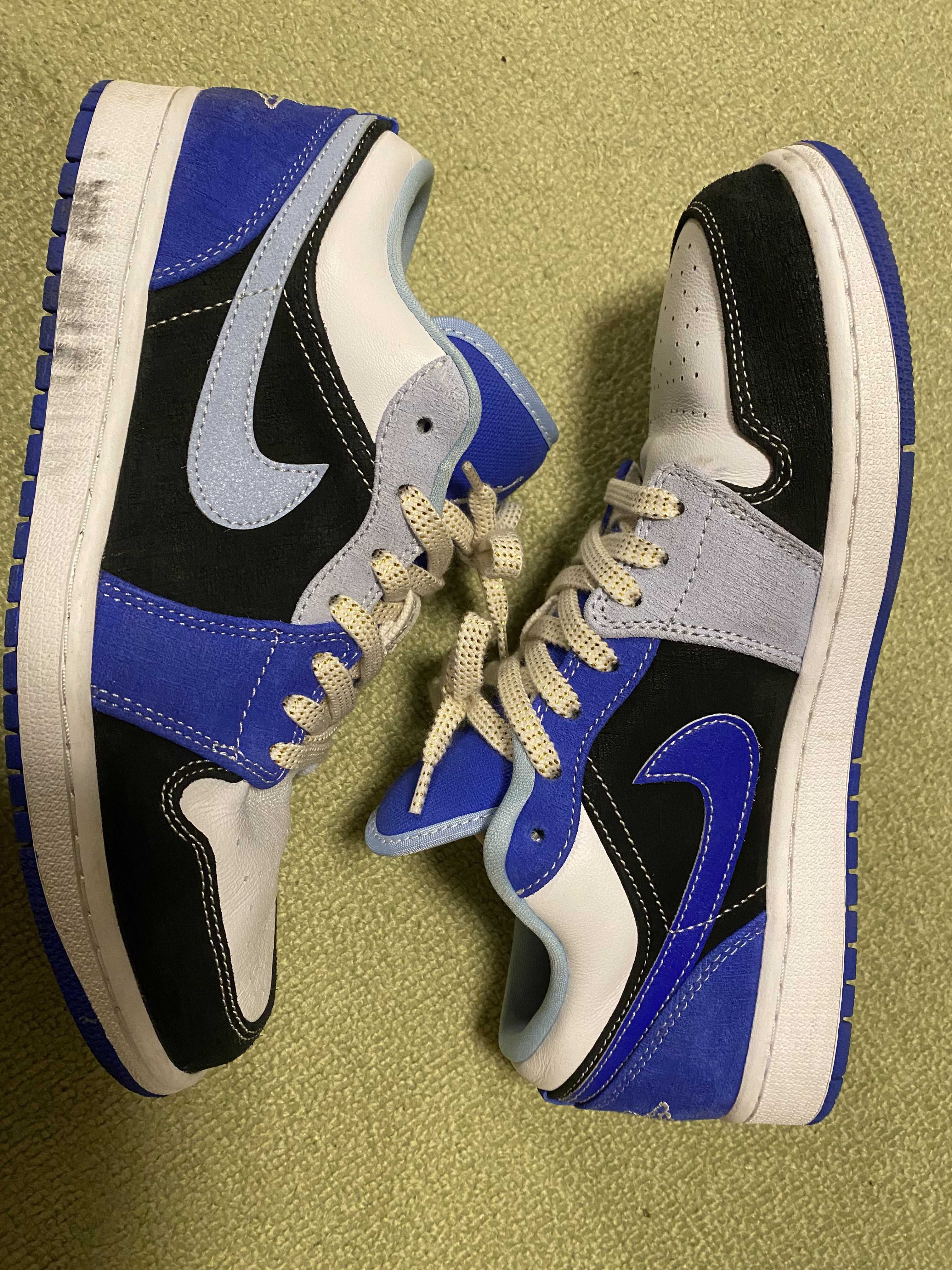 NIKE AIR JORDAN 1 LOW "WHITE/BLACK/BLUE"