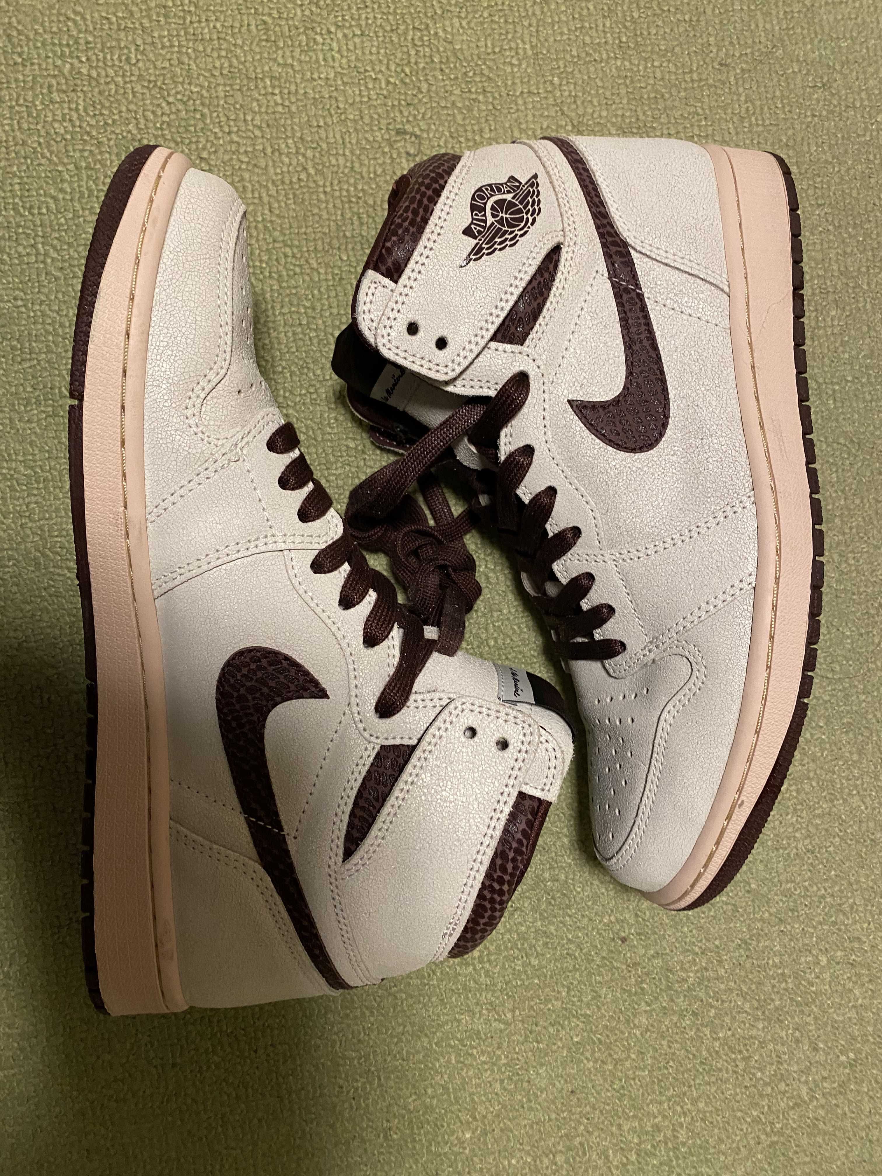 A Ma Maniere × Nike Air Jordan 1 Retro High OG "Sail and Burgundy"