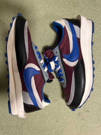 UNDERCOVER × sacai × Nike LD Waffle "Night Maroon/Pale Ivory-Ground Grey-Team Royal"