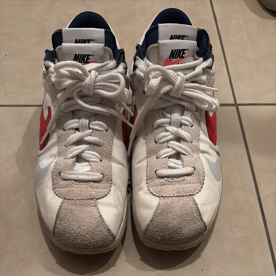 sacai × Nike Zoom Cortez "White and University Red"