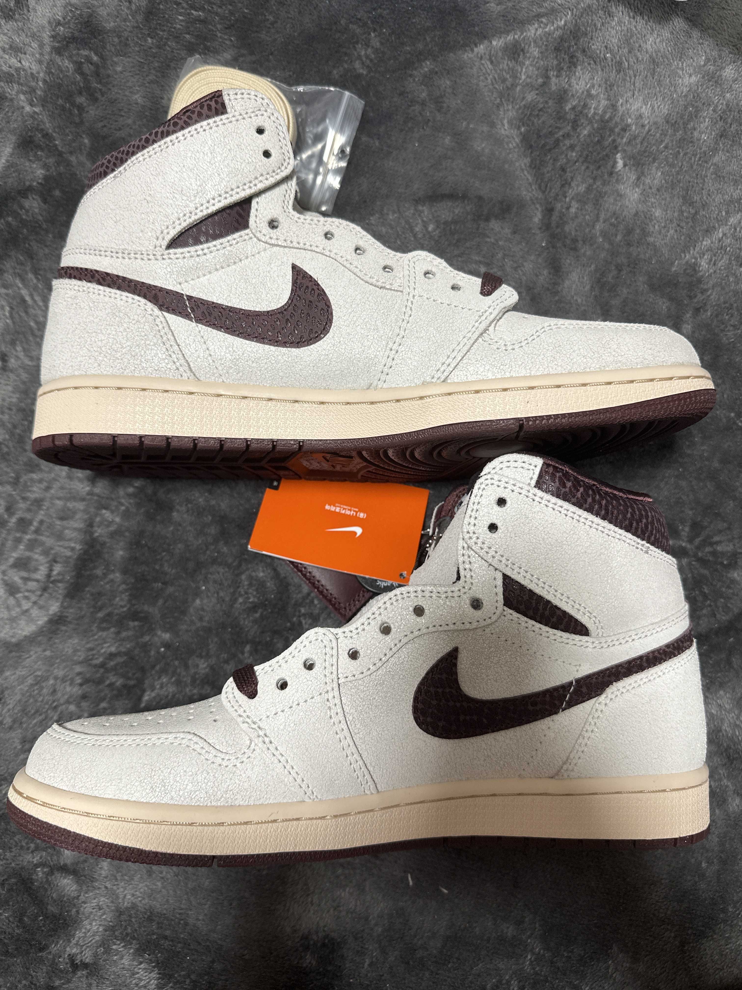 A Ma Maniere × Nike Air Jordan 1 Retro High OG "Sail and Burgundy"