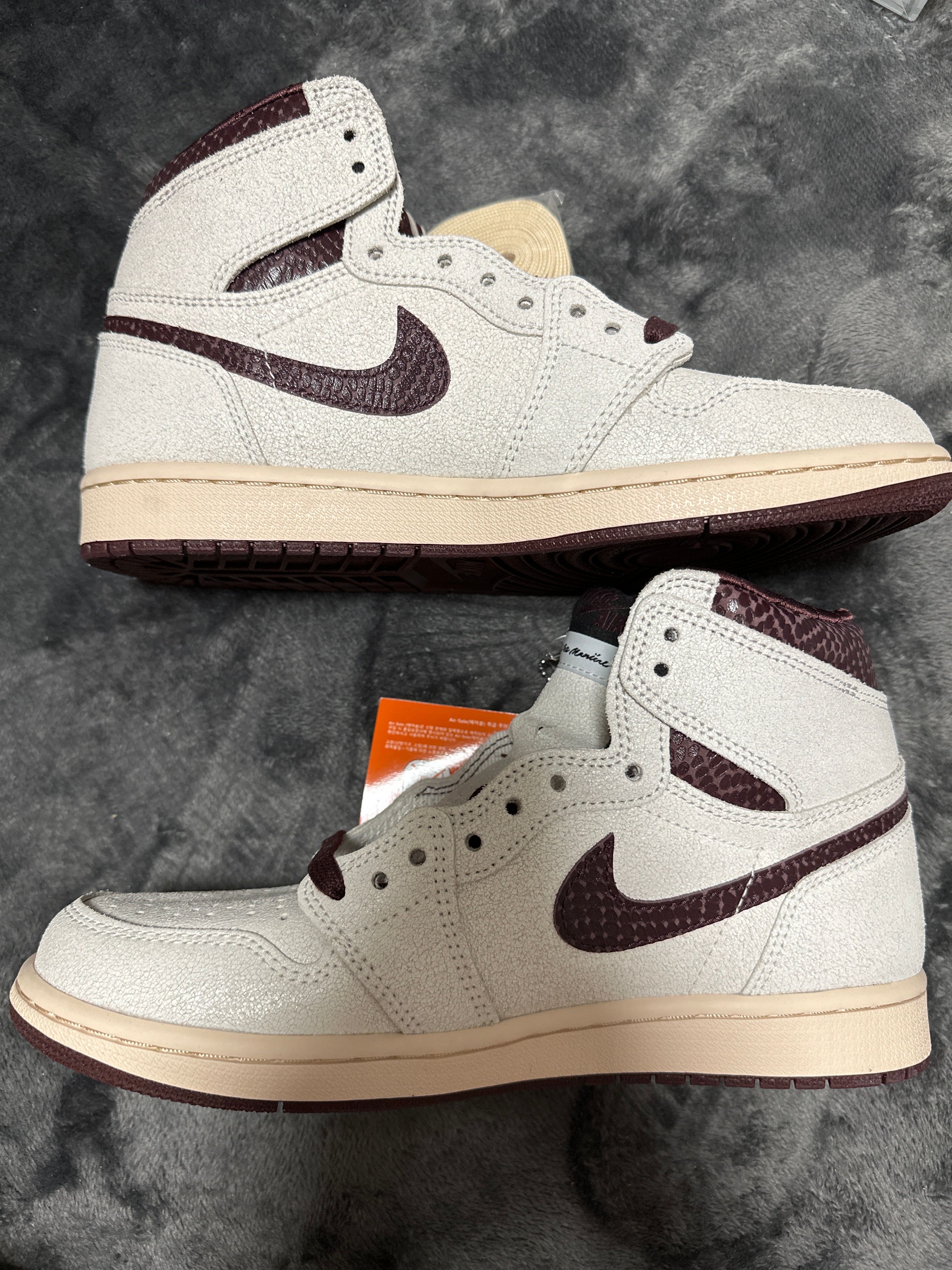 A Ma Maniere × Nike Air Jordan 1 Retro High OG "Sail and Burgundy"