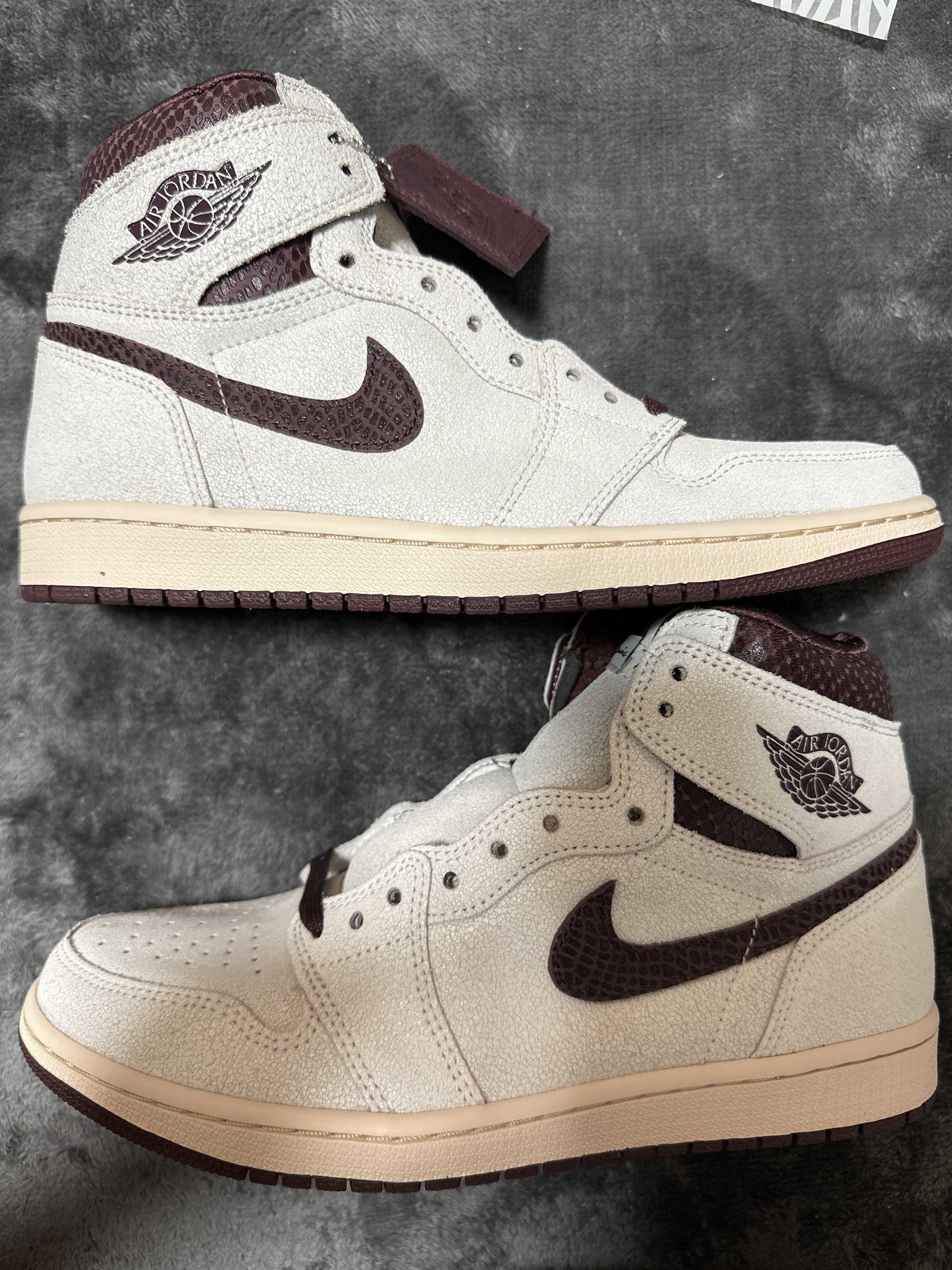 A Ma Maniere × Nike Air Jordan 1 Retro High OG "Sail and Burgundy"