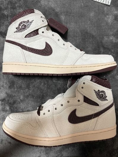 A Ma Maniere × Nike Air Jordan 1 Retro High OG "Sail and Burgundy"