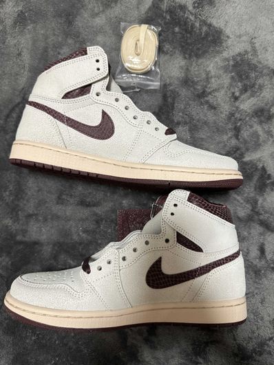 A Ma Maniere × Nike Air Jordan 1 Retro High OG "Sail and Burgundy"
