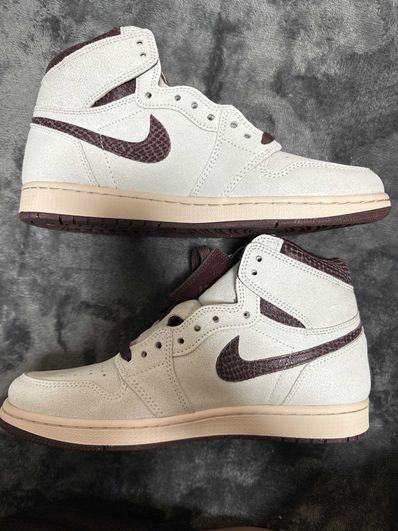 A Ma Maniere × Nike Air Jordan 1 Retro High OG "Sail and Burgundy"