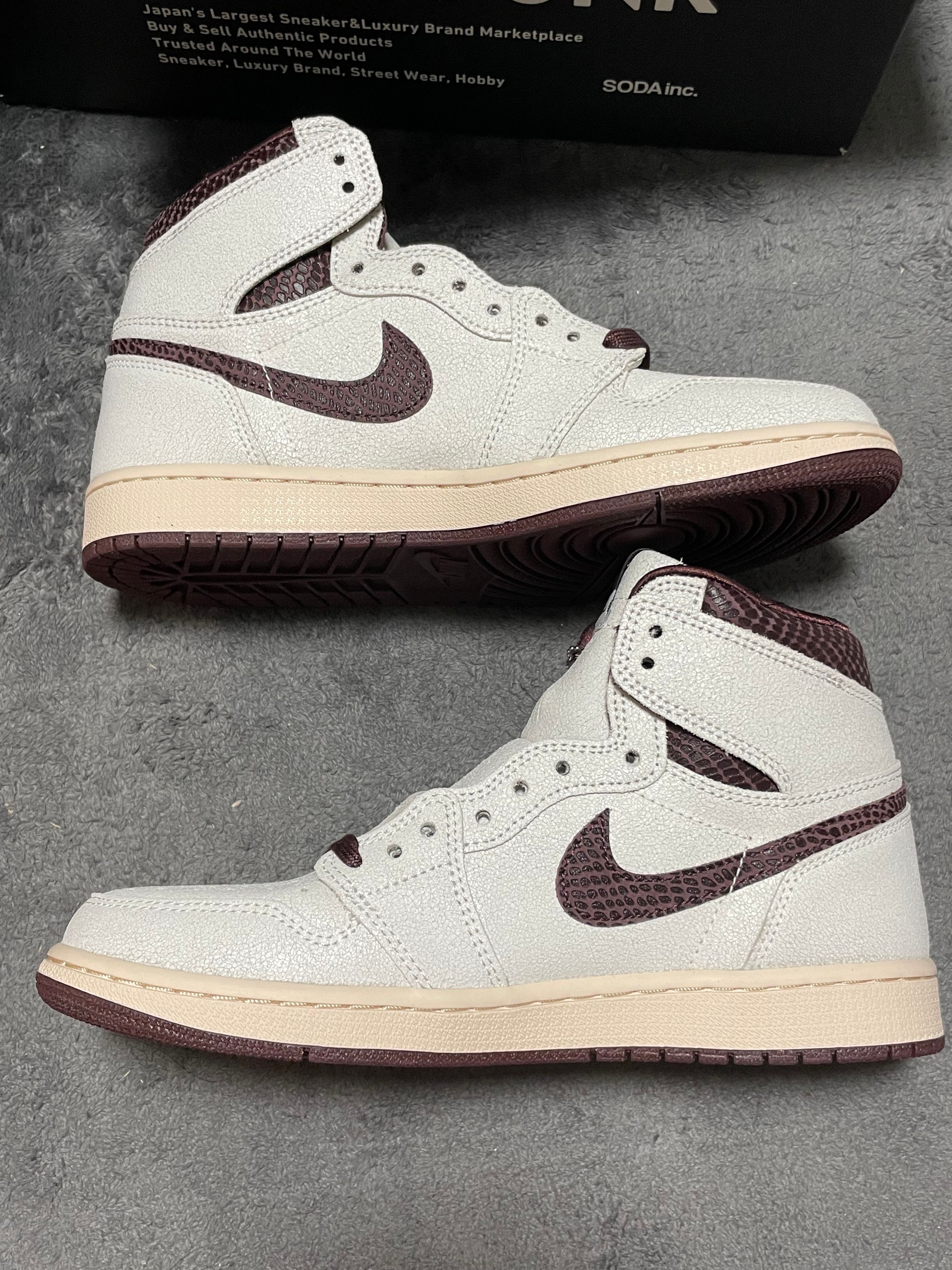 A Ma Maniere × Nike Air Jordan 1 Retro High OG "Sail and Burgundy"