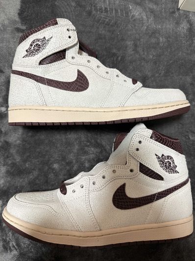 A Ma Maniere × Nike Air Jordan 1 Retro High OG "Sail and Burgundy"