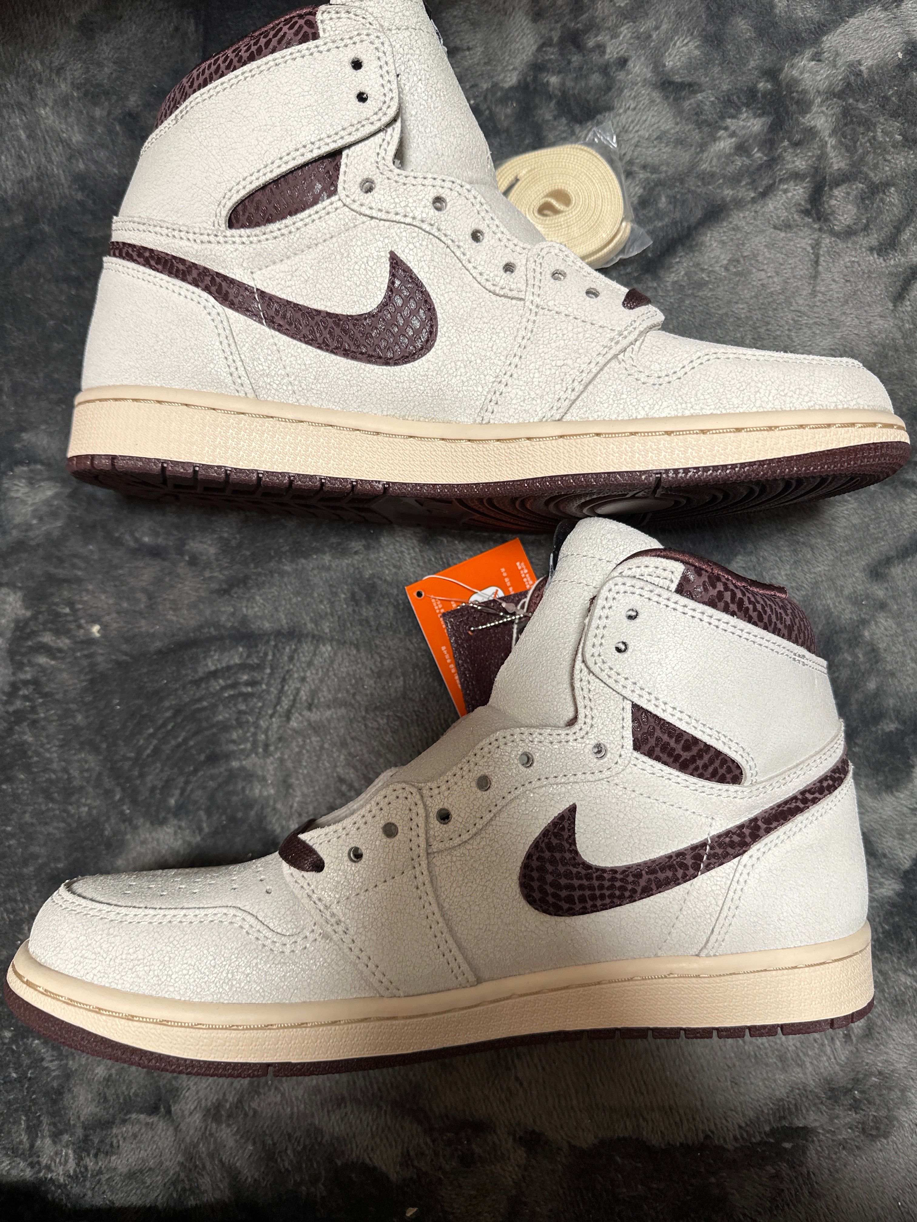A Ma Maniere × Nike Air Jordan 1 Retro High OG "Sail and Burgundy"