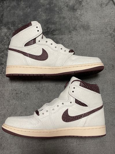 A Ma Maniere × Nike Air Jordan 1 Retro High OG "Sail and Burgundy"