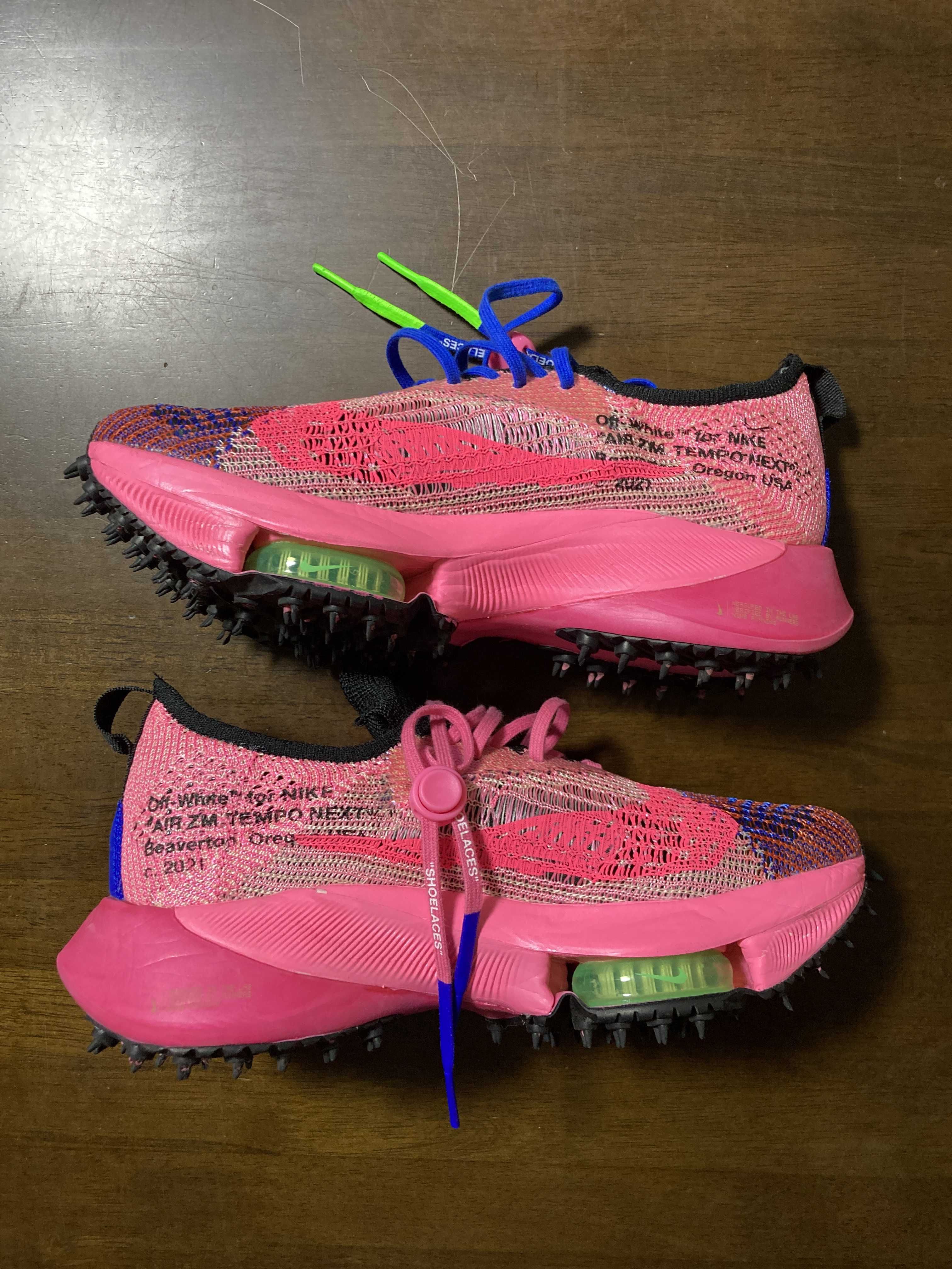 Off-White × Nike Air Zoom Tempo Next% Flyknit "Pink Glow"