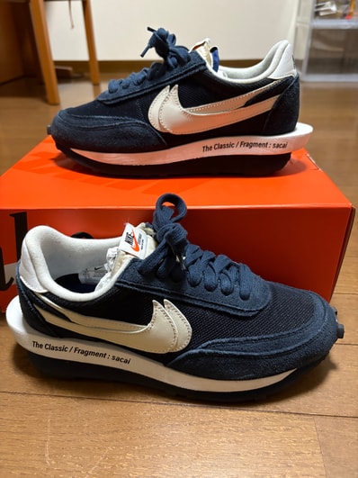 fragment design × sacai × Nike LD Waffle "Blackended Blue"