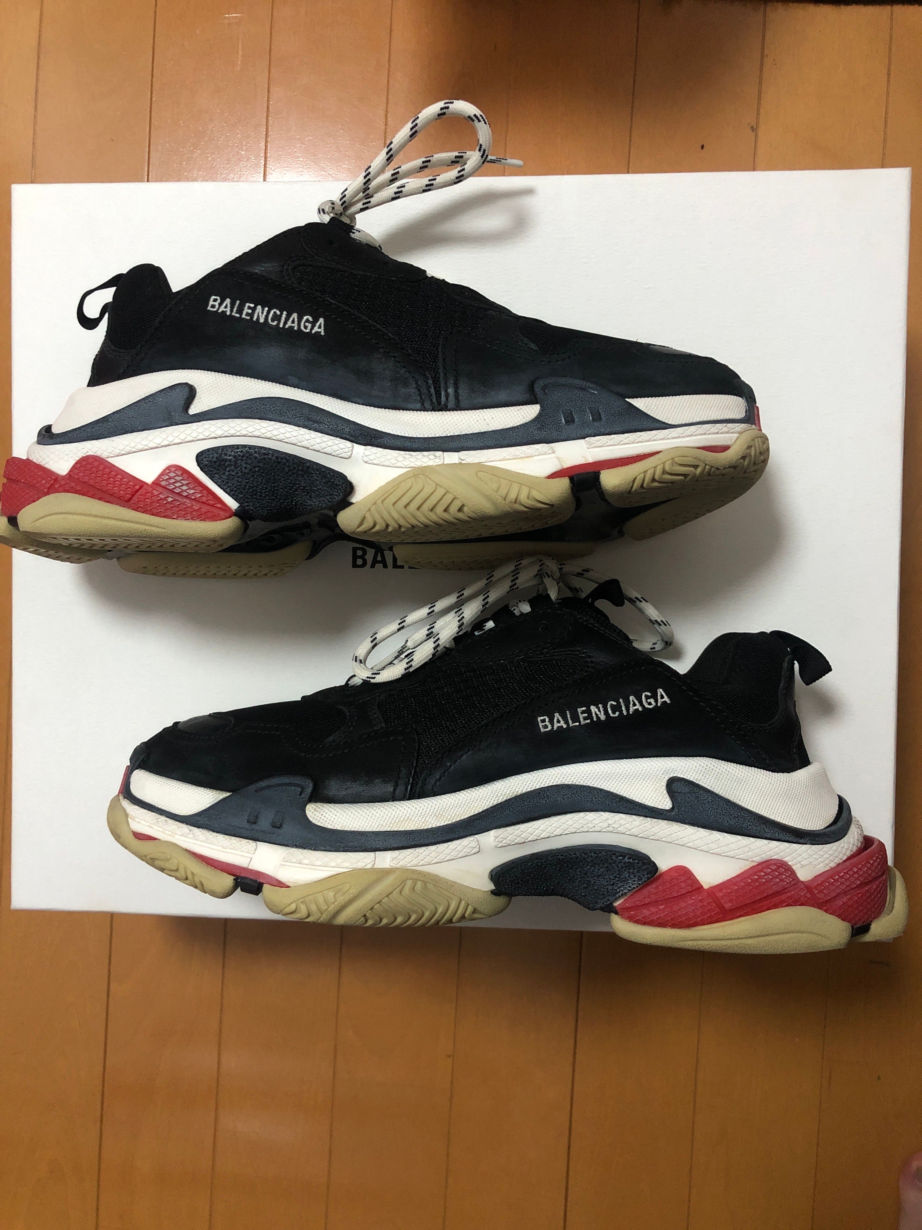 BALENCIAGA Triple S "Black/Red"
