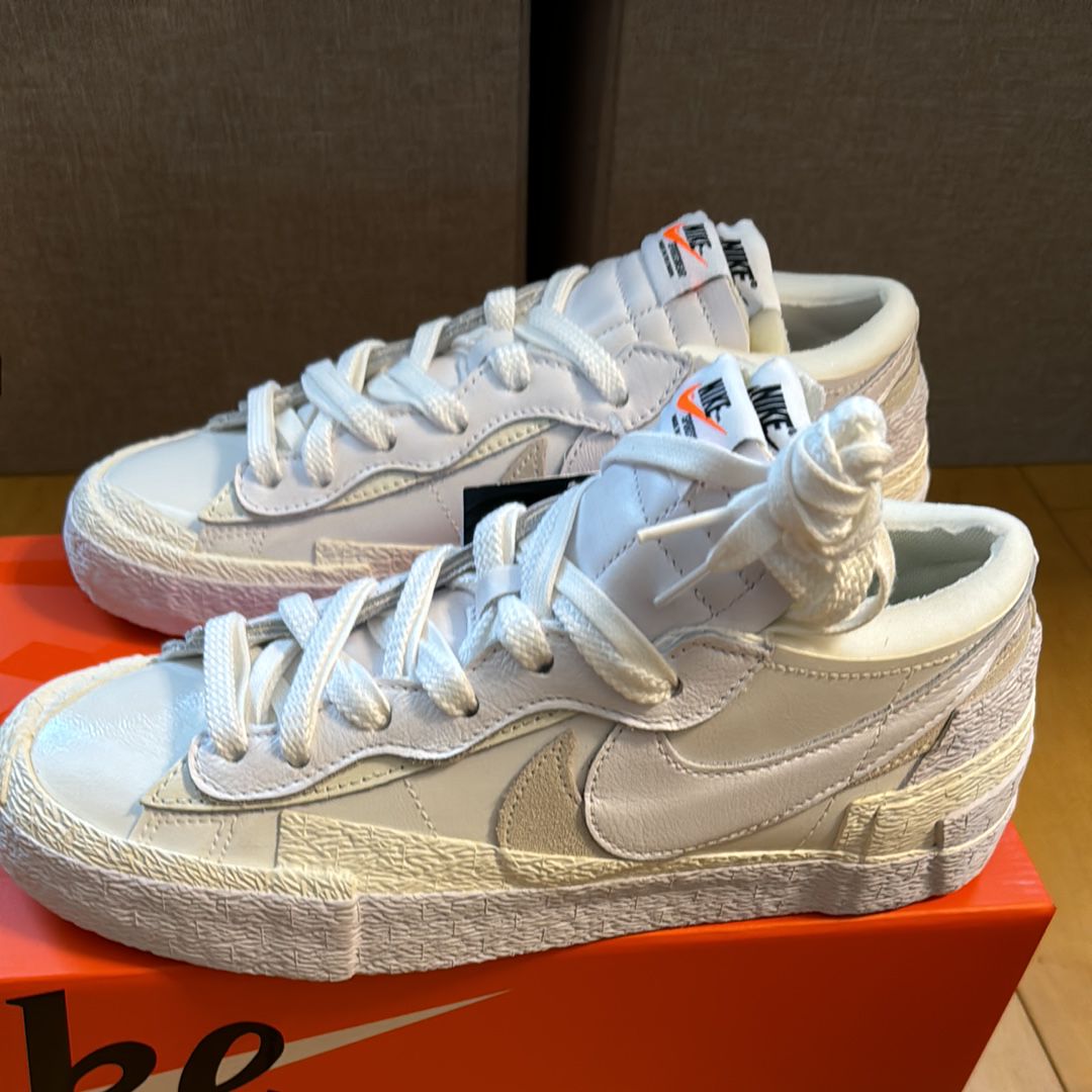 sacai × Nike Blazer Low "White Patent Leather"