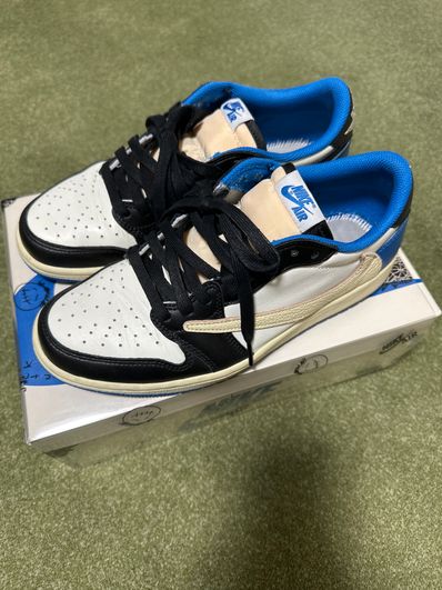 Travis Scott × fragment design × Nike Air Jordan 1 Low OG SP "Military Blue"