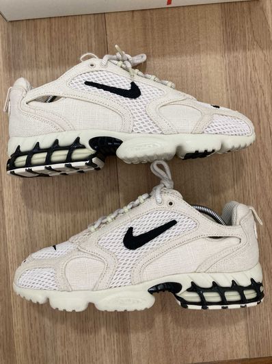 Stussy × Nike Air Zoom Spiridon CG 2 "Fossil/Black"