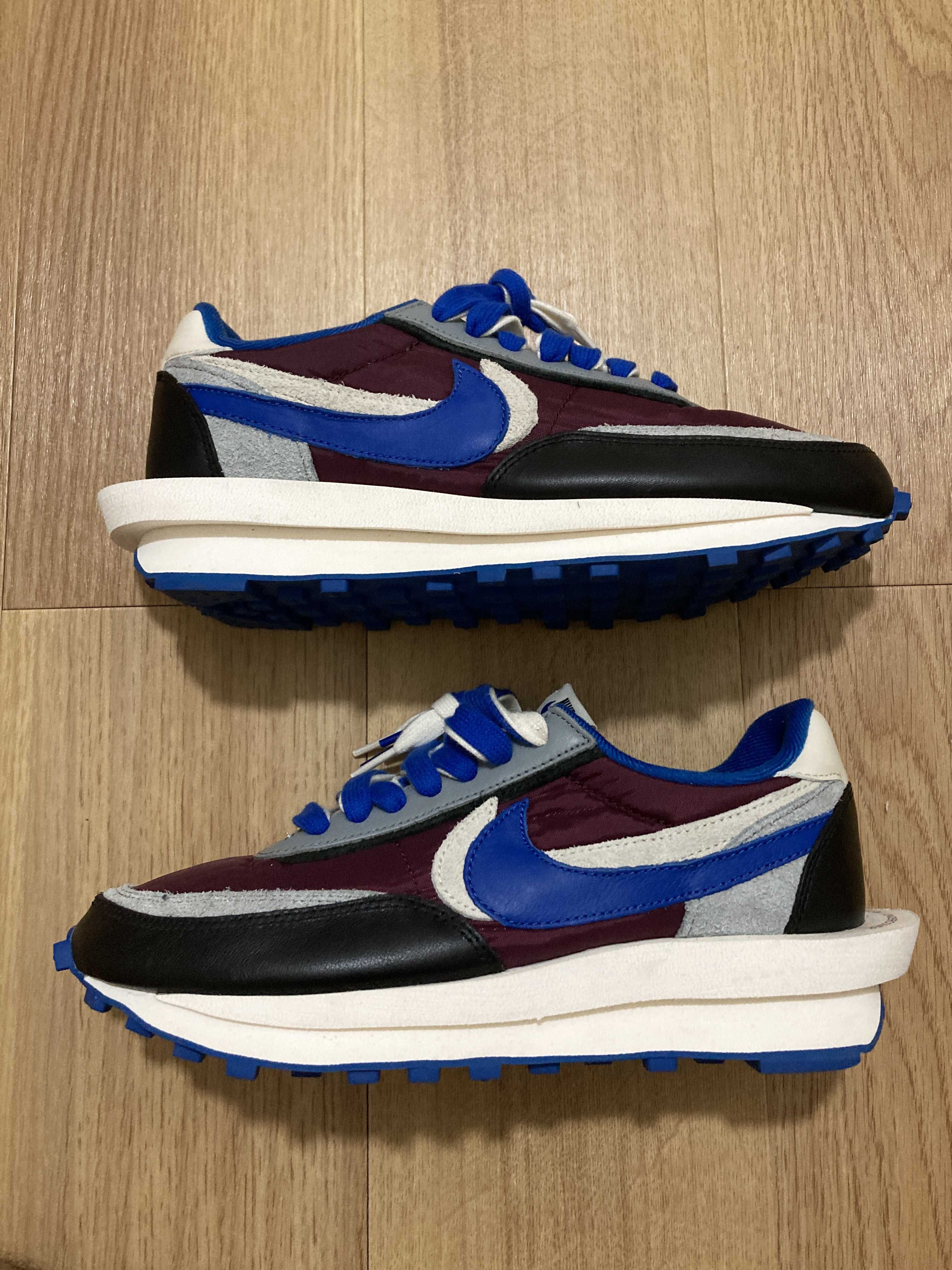 UNDERCOVER × sacai × Nike LD Waffle "Night Maroon/Pale Ivory-Ground Grey-Team Royal"