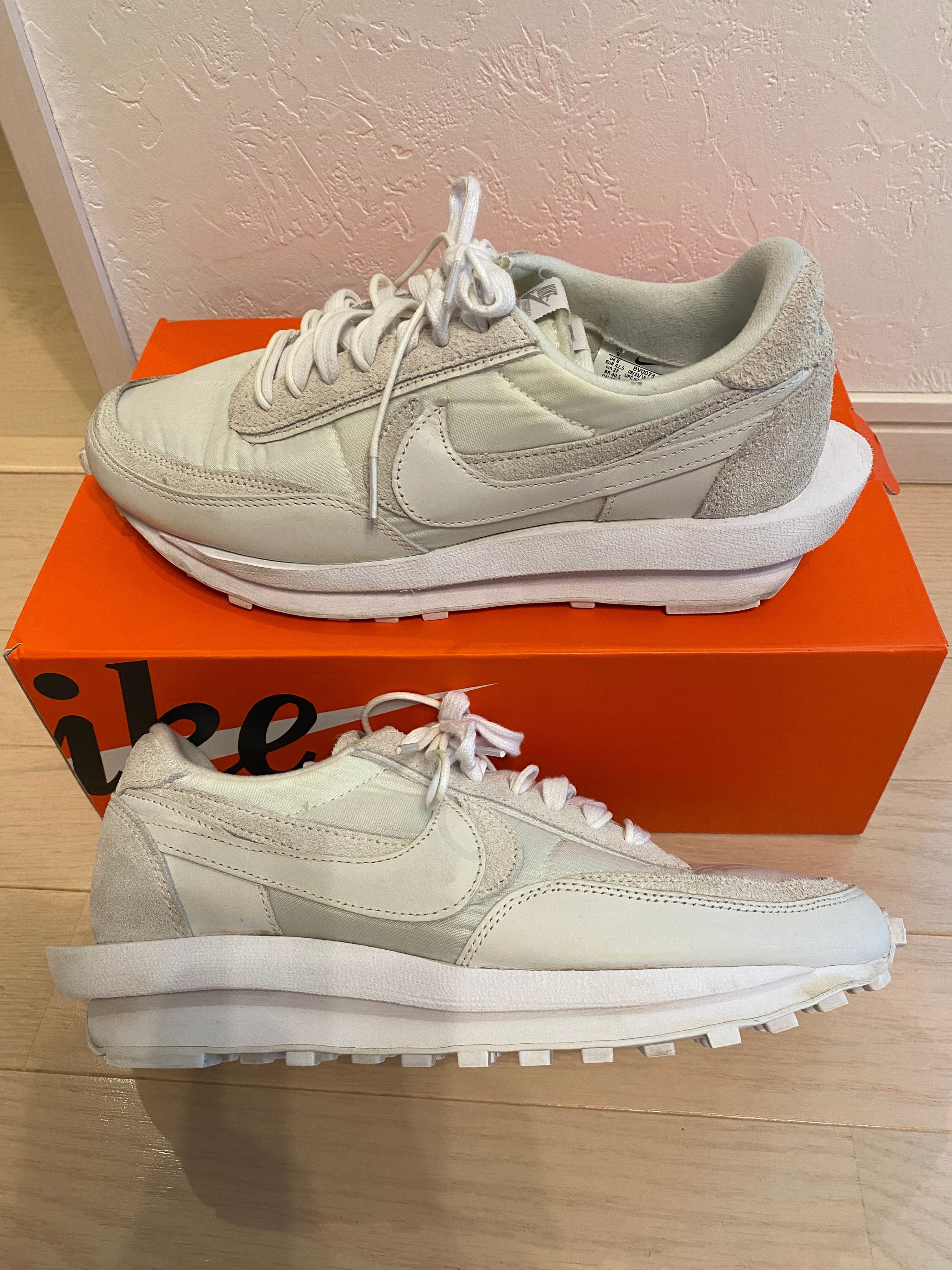 sacai × Nike LDV Waffle "Triple White"
