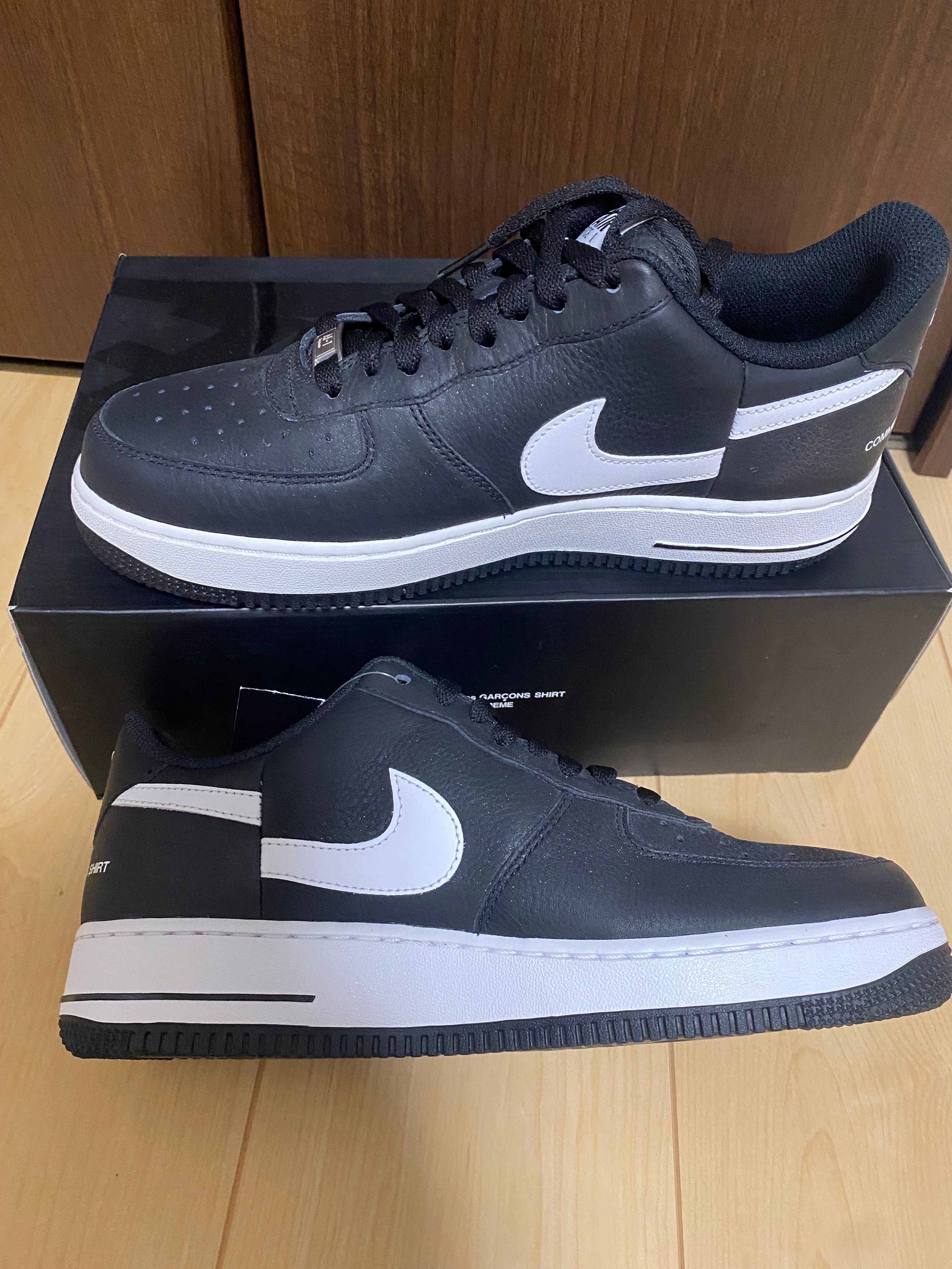 Supreme × COMME des GARCONS SHIRT × Nike Air Force 1 Low "Black/White" (2018)