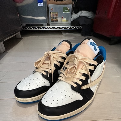 Travis Scott × fragment design × Nike Air Jordan 1 Low OG SP "Military Blue"