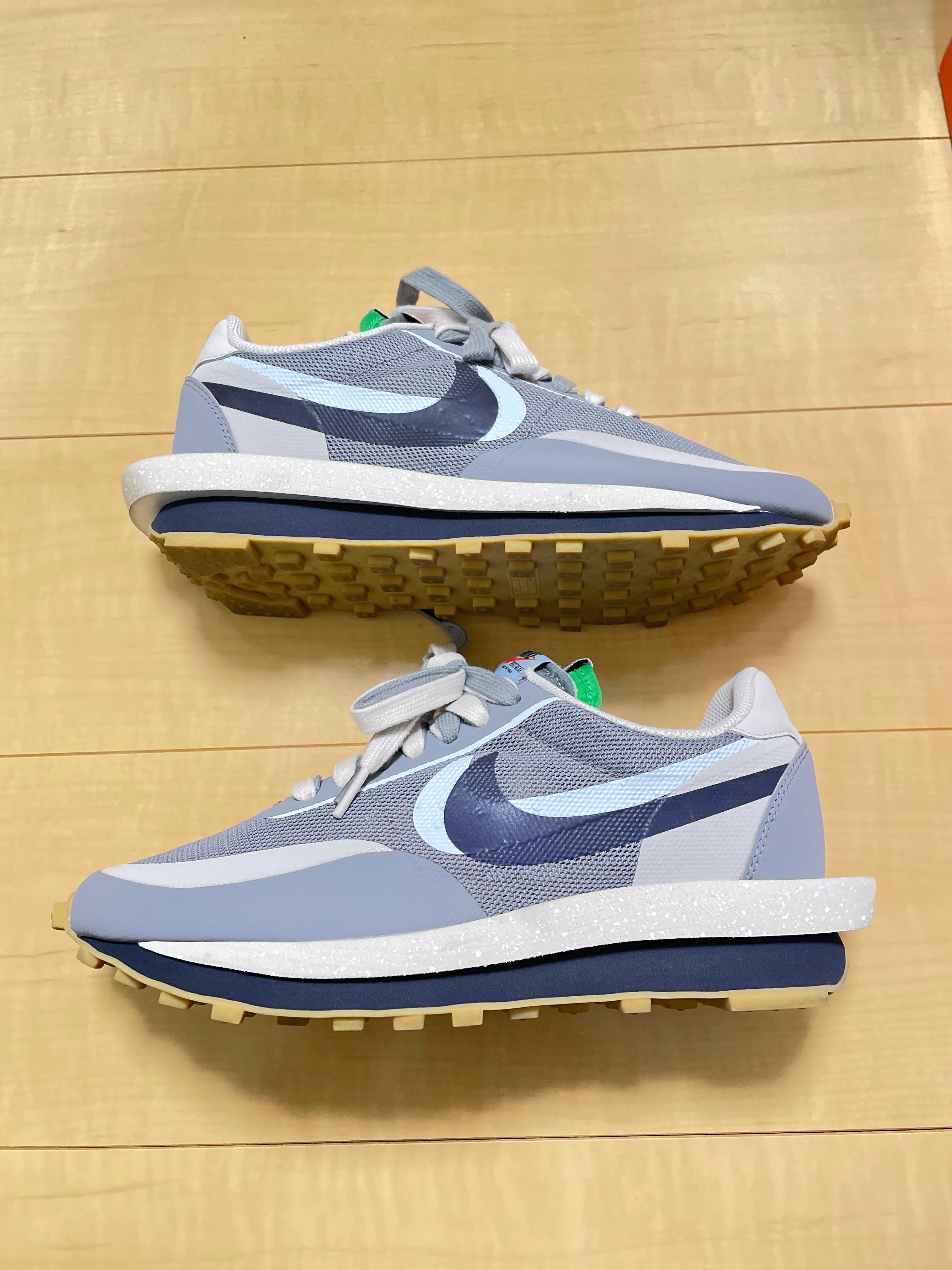 CLOT × Sacai × Nike LD Waffle "Grey Obsidian/Cool Grey"