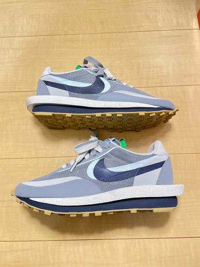 CLOT × Sacai × Nike LD Waffle "Grey Obsidian/Cool Grey"