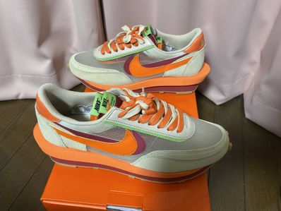 CLOT × Sacai × Nike LD Waffle "Orange Blaze"