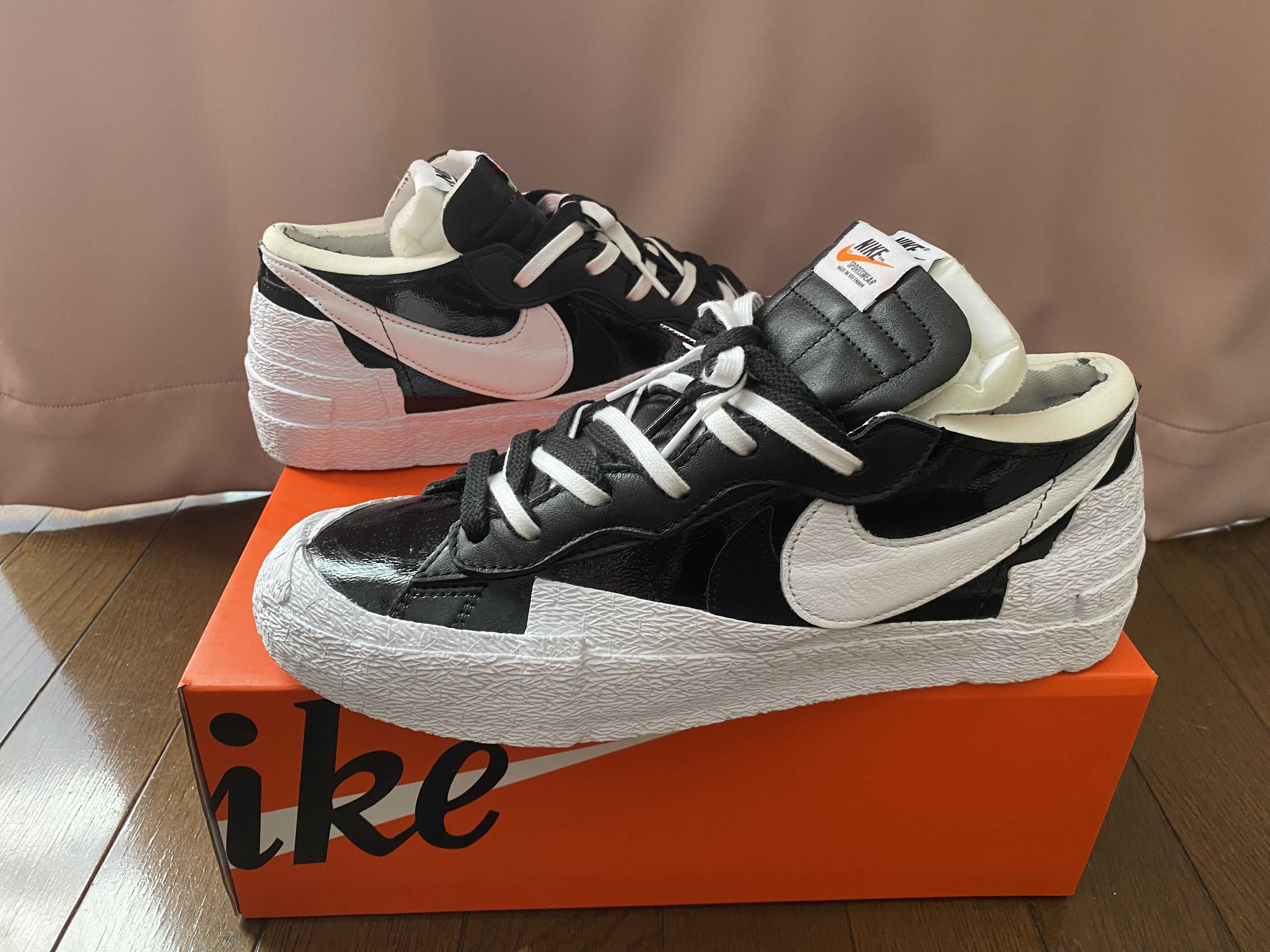 sacai × Nike Blazer Low "Black Patent Leather"