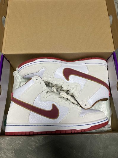 Nike Dunk High Pro "Sail/Team Crimson"