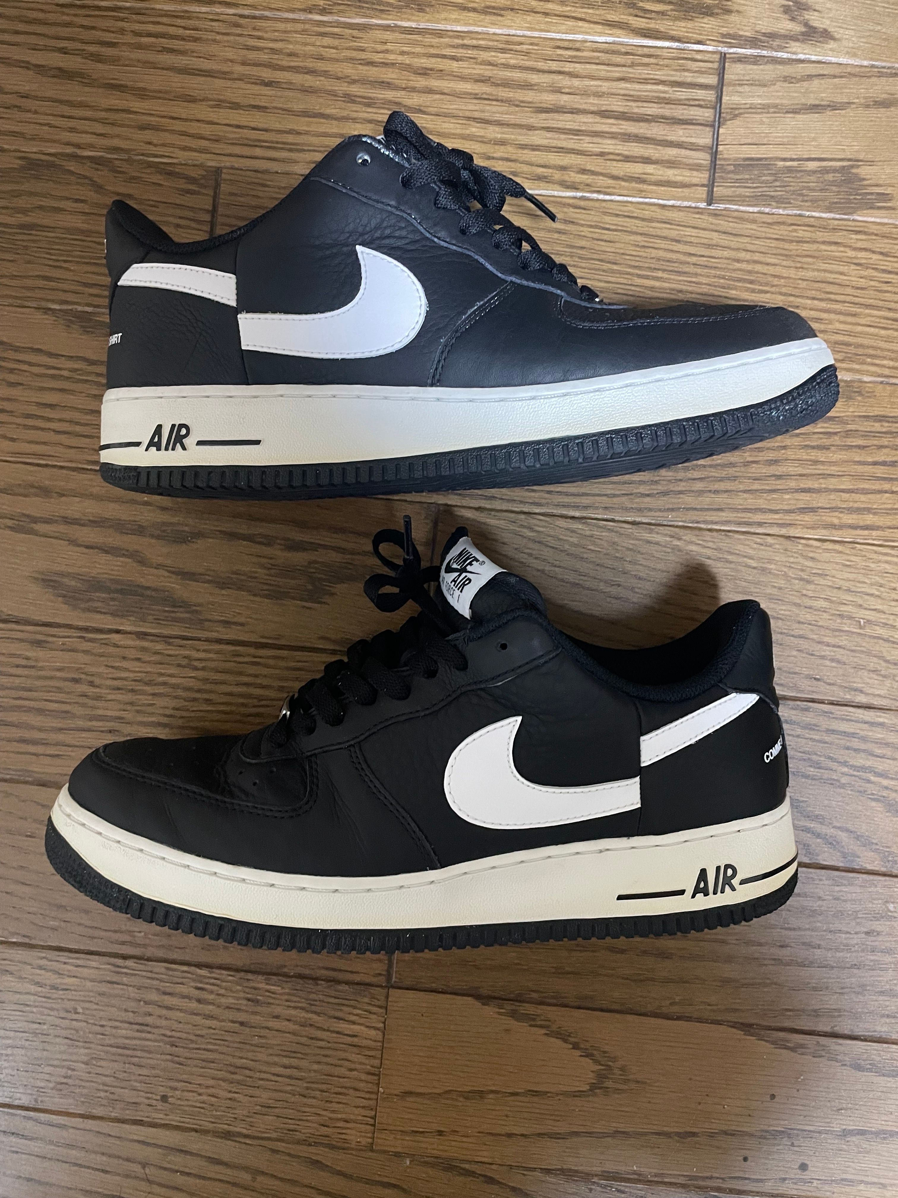 Supreme × COMME des GARCONS SHIRT × Nike Air Force 1 Low "Black/White" (2018)