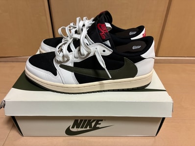 Travis Scott × Nike Women's Air Jordan 1 Low OG "Medium Olive"