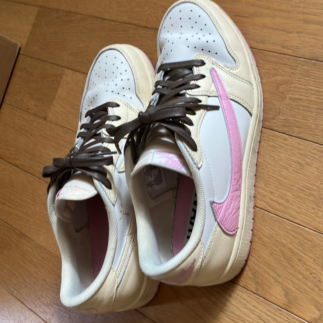 Travis Scott × Nike Air Jordan 1 Retro Low OG "Muslin/Shy Pink"