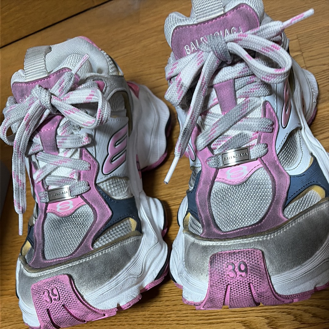 BALENCIAGA Women's Cargo Sneaker "Grey/White/Pink"