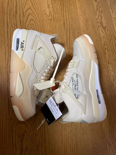 Off-White × Nike Women's Air Jordan 4 SP "Sail"