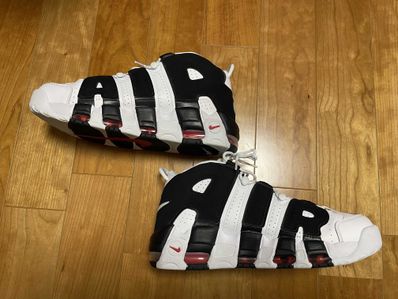 NIKE AIR MORE UPTEMPO "WHITE/BLACK/UNIVERSITY RED"(2020)