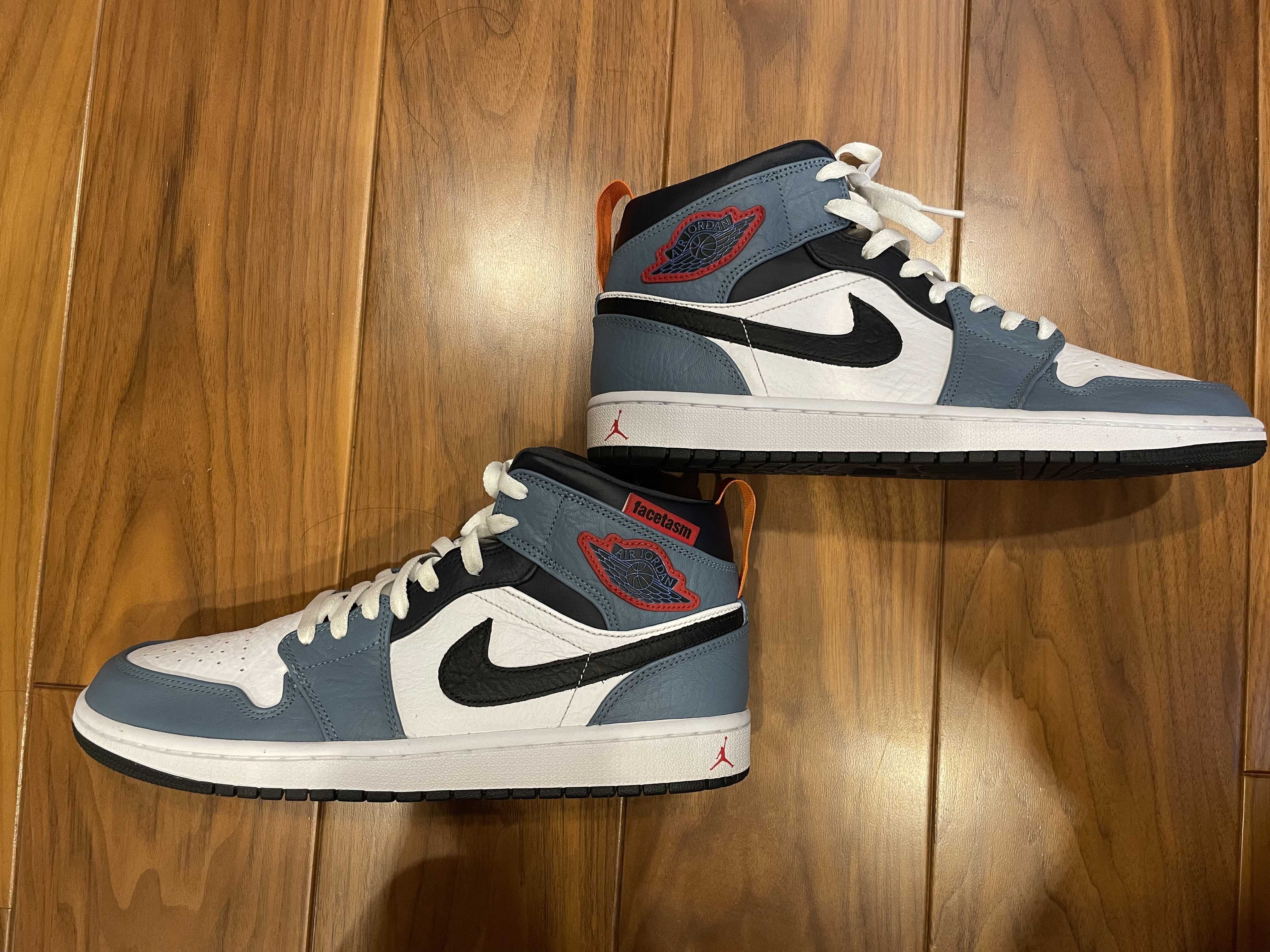 FACETASM × Nike Air Jordan 1 Mid "White/Navy"