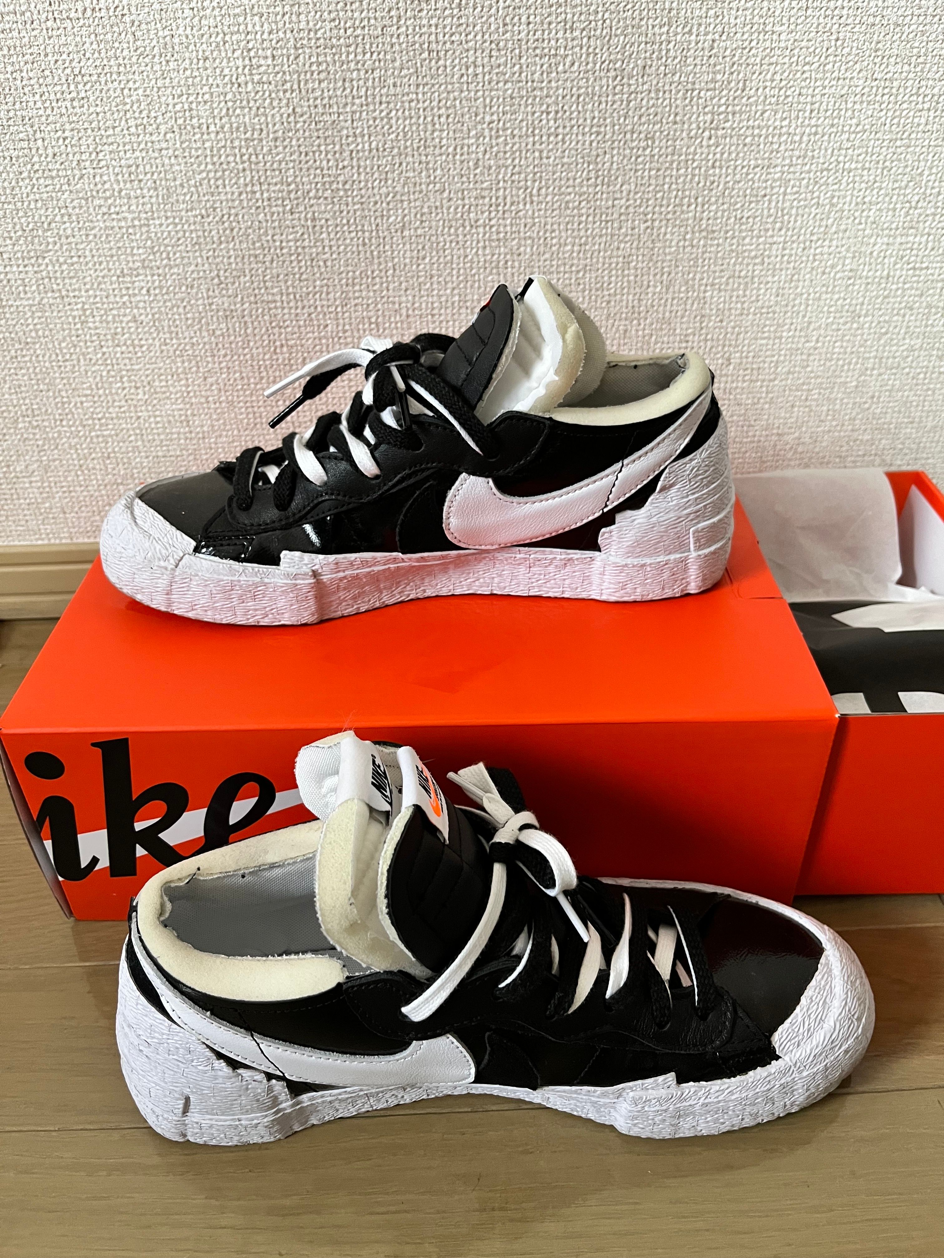 sacai × Nike Blazer Low "Black Patent Leather"