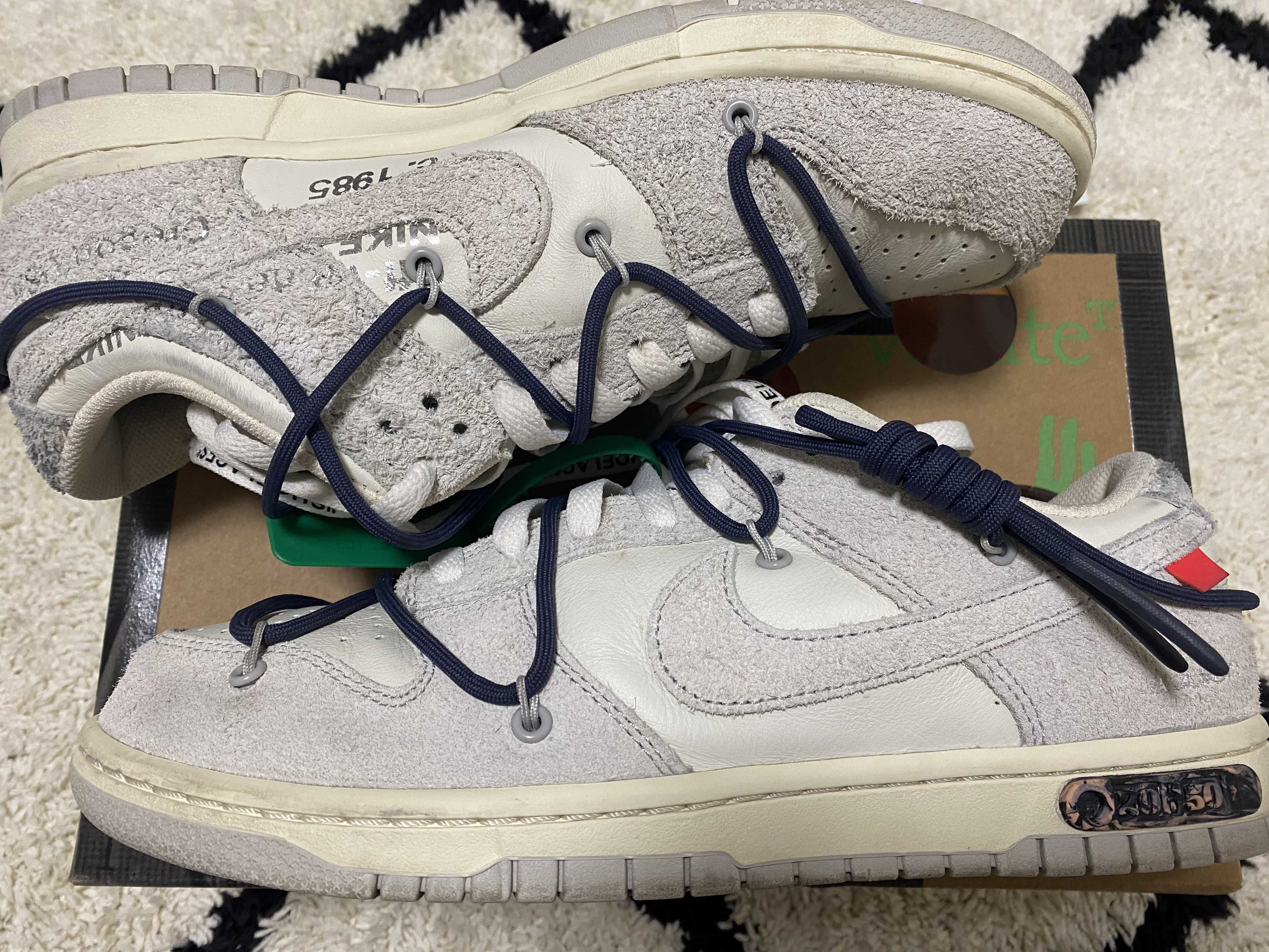 Off-White × Nike Dunk Low "Sail/Neutral Grey/Gridiron"