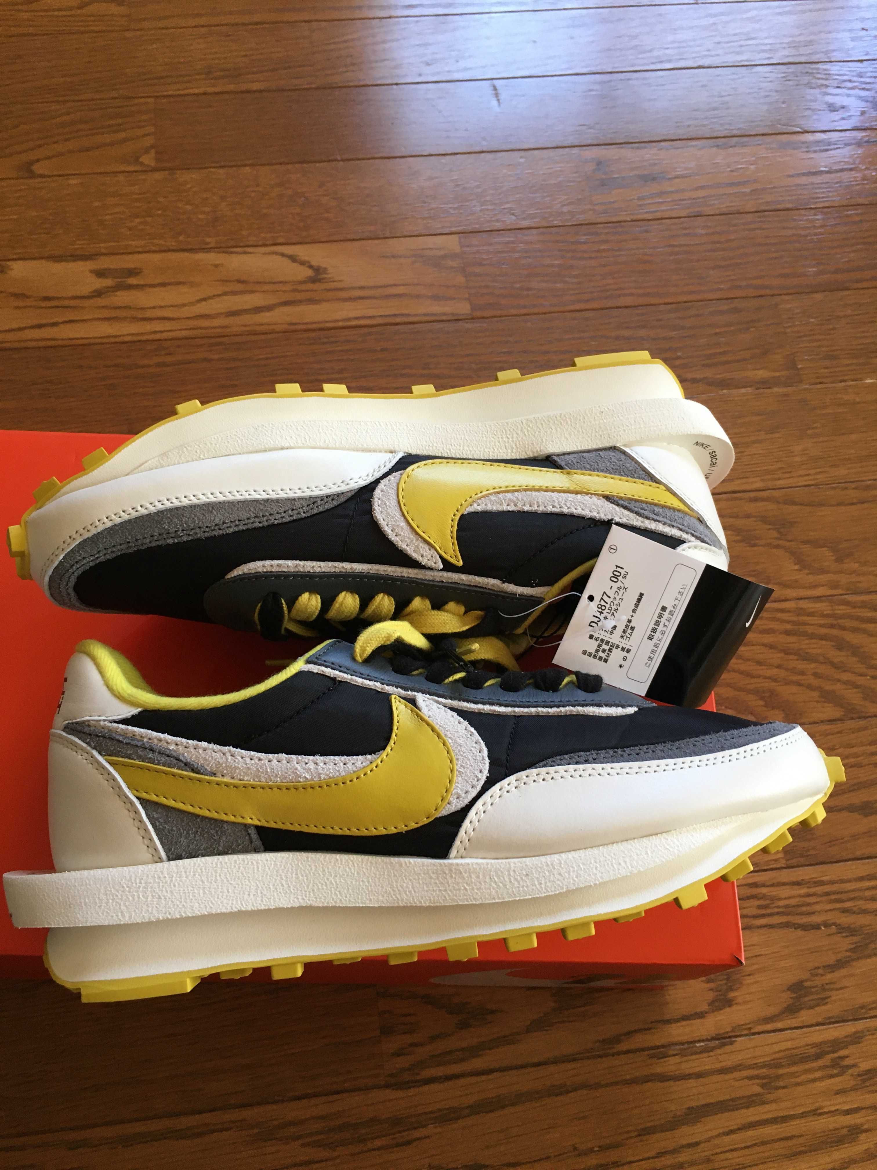 UNDERCOVER × sacai × Nike LD Waffle "Black/Sail-Dark Grey-Bright Citron"